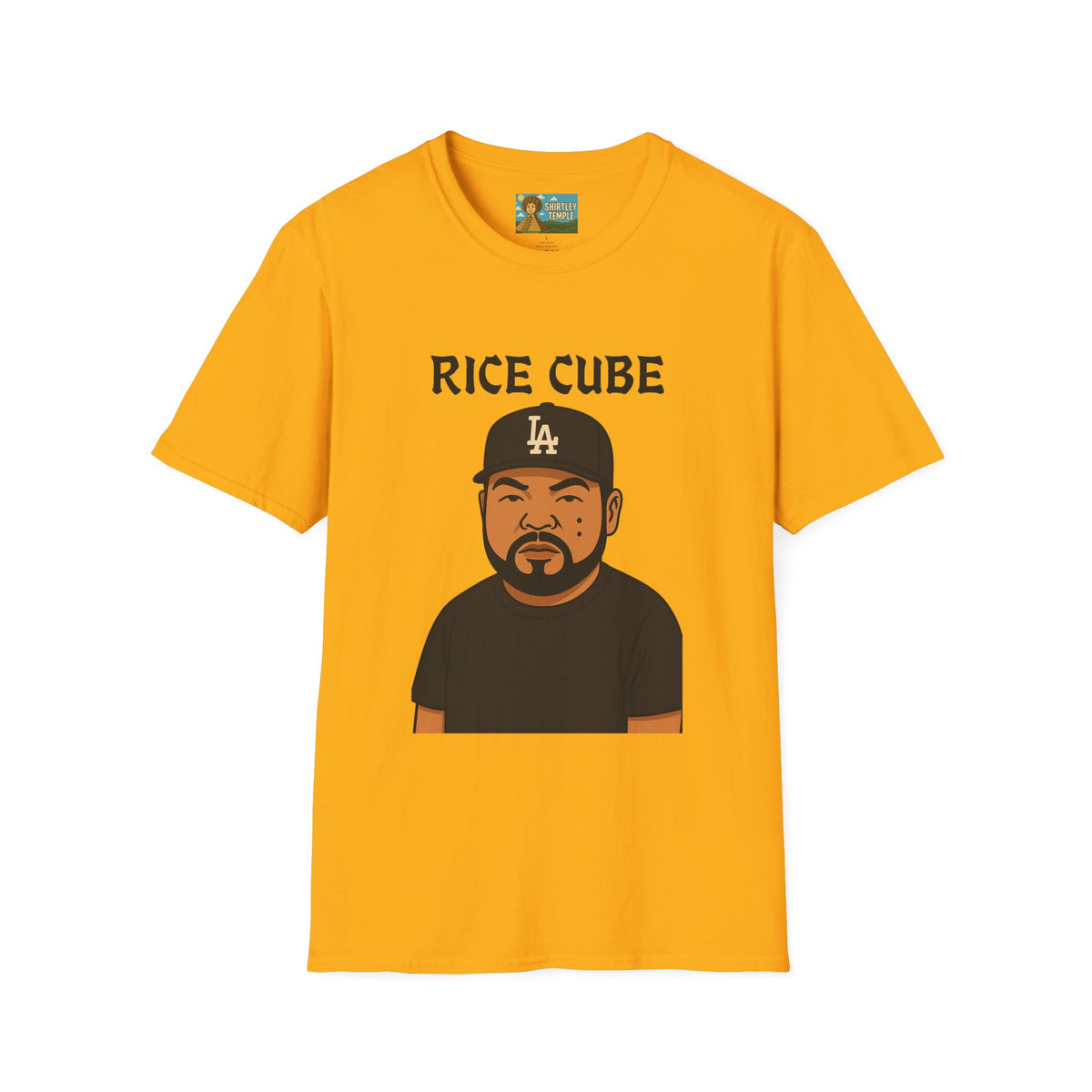 Rice Cube Funny T-Shirt, Ice Cube Asian Parody Shirt, Wordplay Tee, Hip-Hop Music Fan Gift, Unisex Softstyle Top