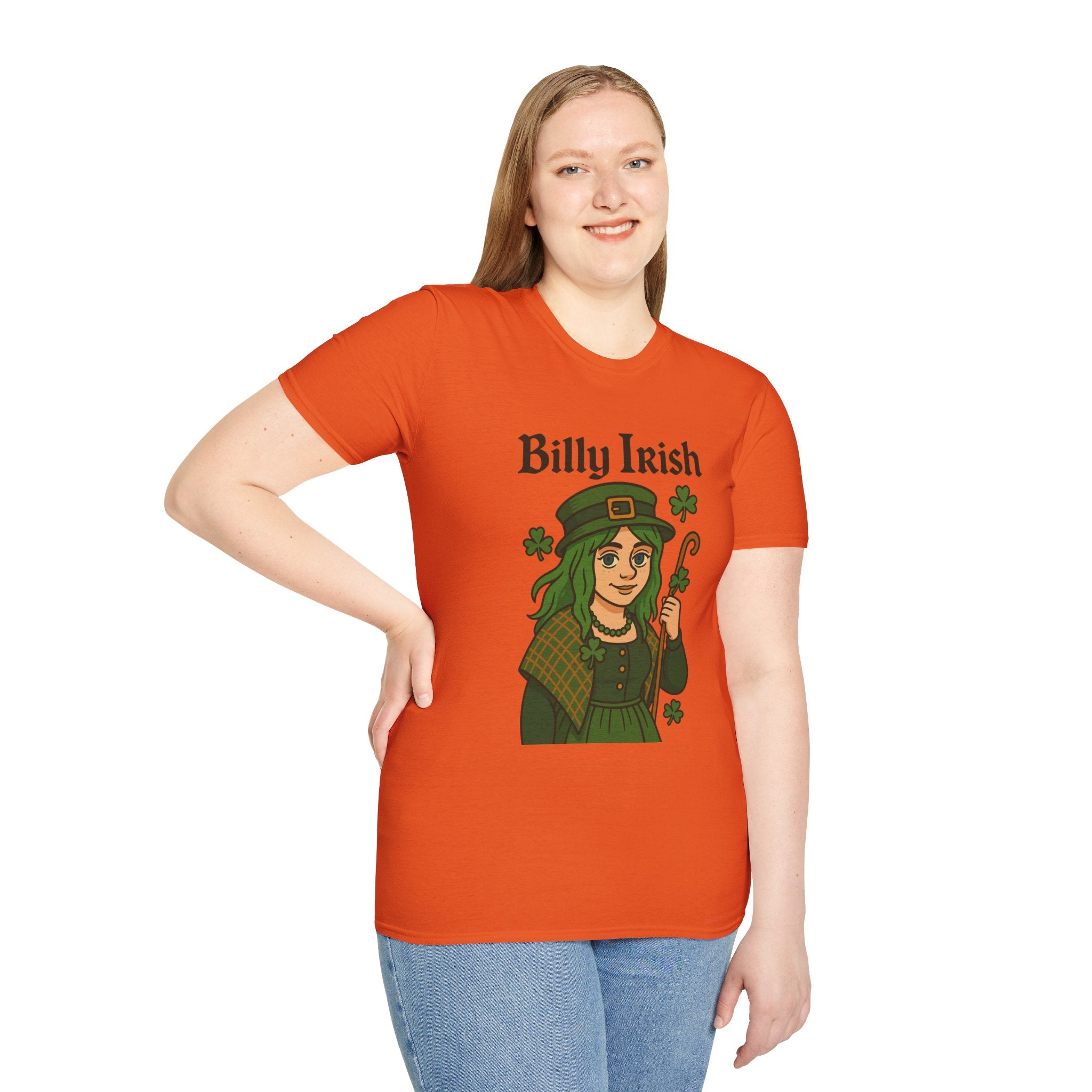 Billy Irish funny shirt parody apparel comedy tribute Billy Eilish as an irish person St. Patty's day