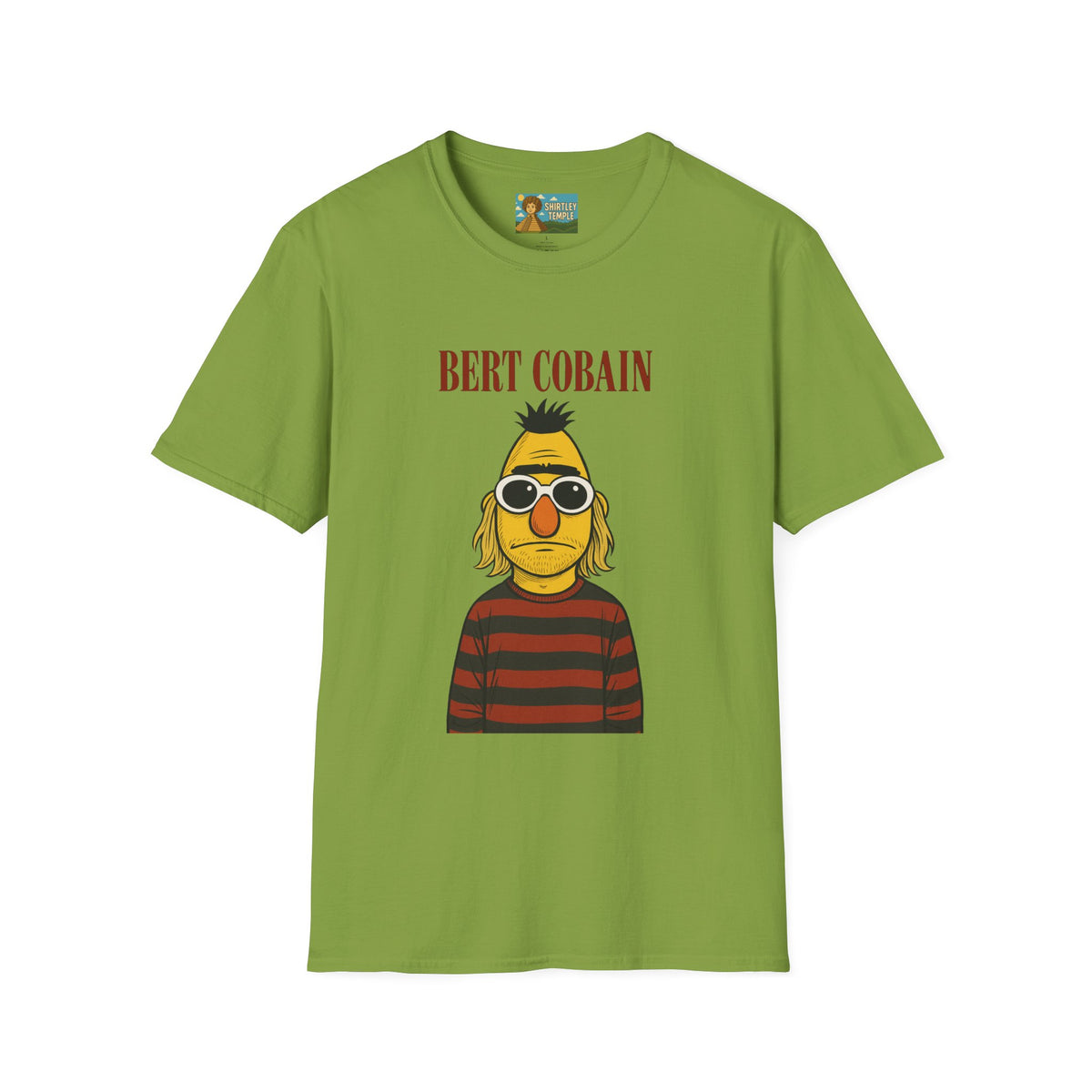 Bert Cobain funny mashup Kurt Cobain and Bert from sesame street wordplay unisex gift tee music lover