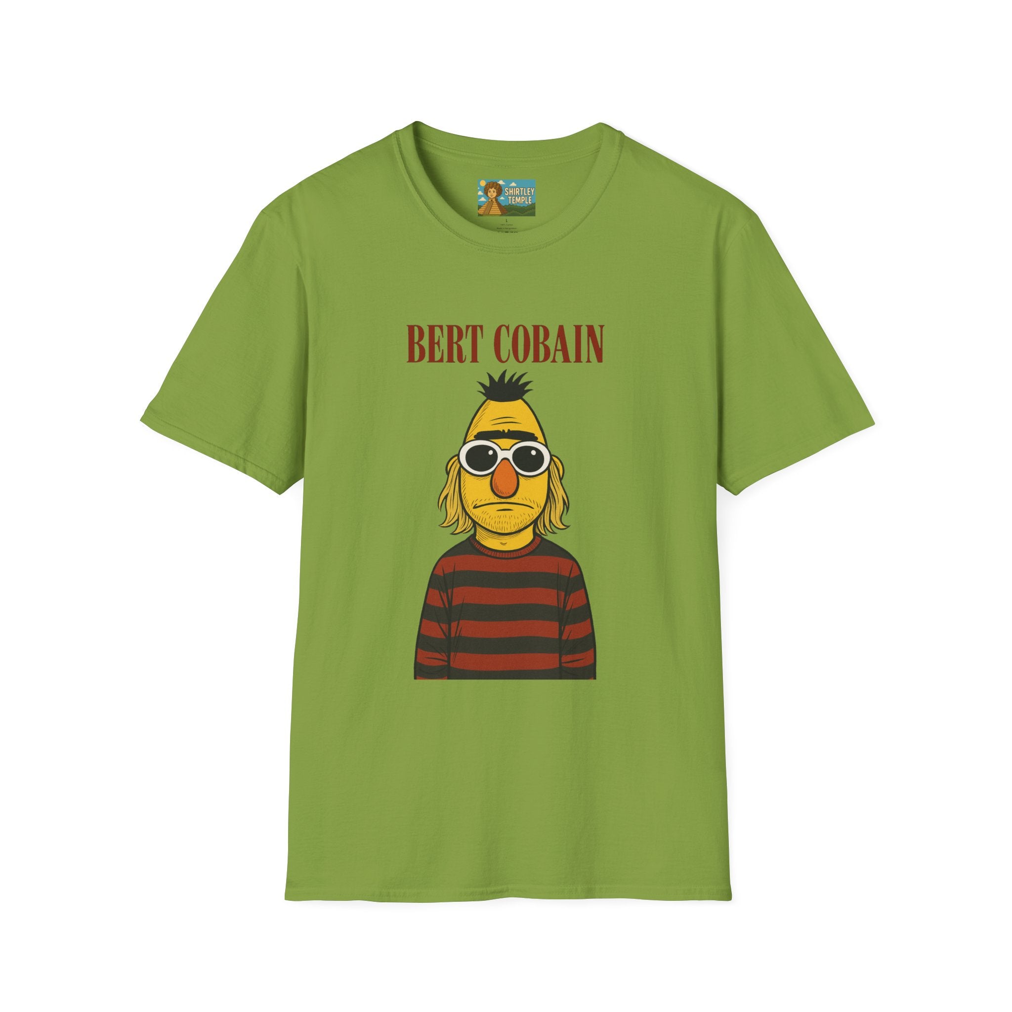 Bert Cobain funny mashup Kurt Cobain and Bert from sesame street wordplay unisex gift tee music lover