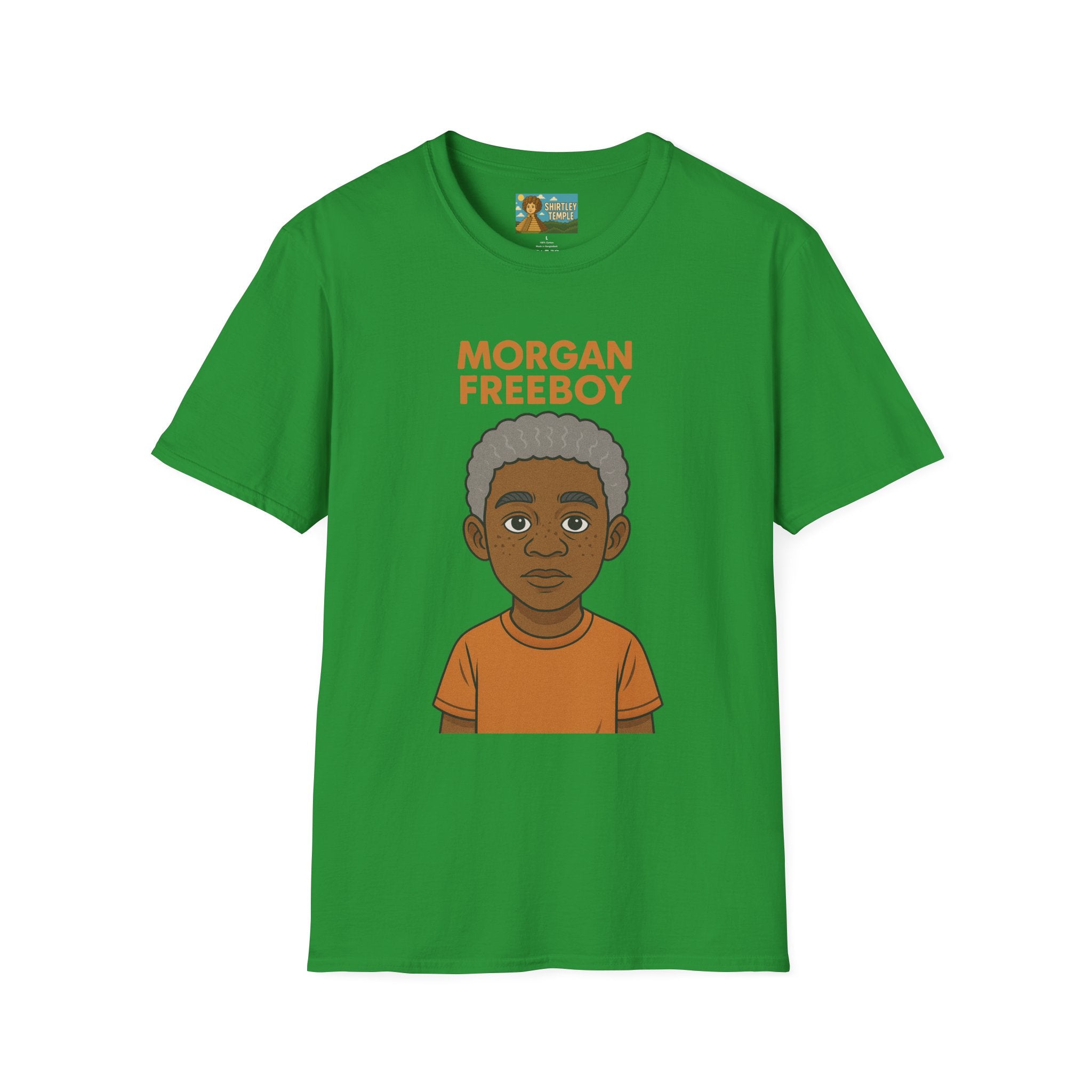 Morgan Freeboy Tribute T-Shirt, Funny Parody Tee, Morgan Freeman Wordplay Shirt, Unisex Softstyle, Gift for Comedy Lovers, Pop Culture Top