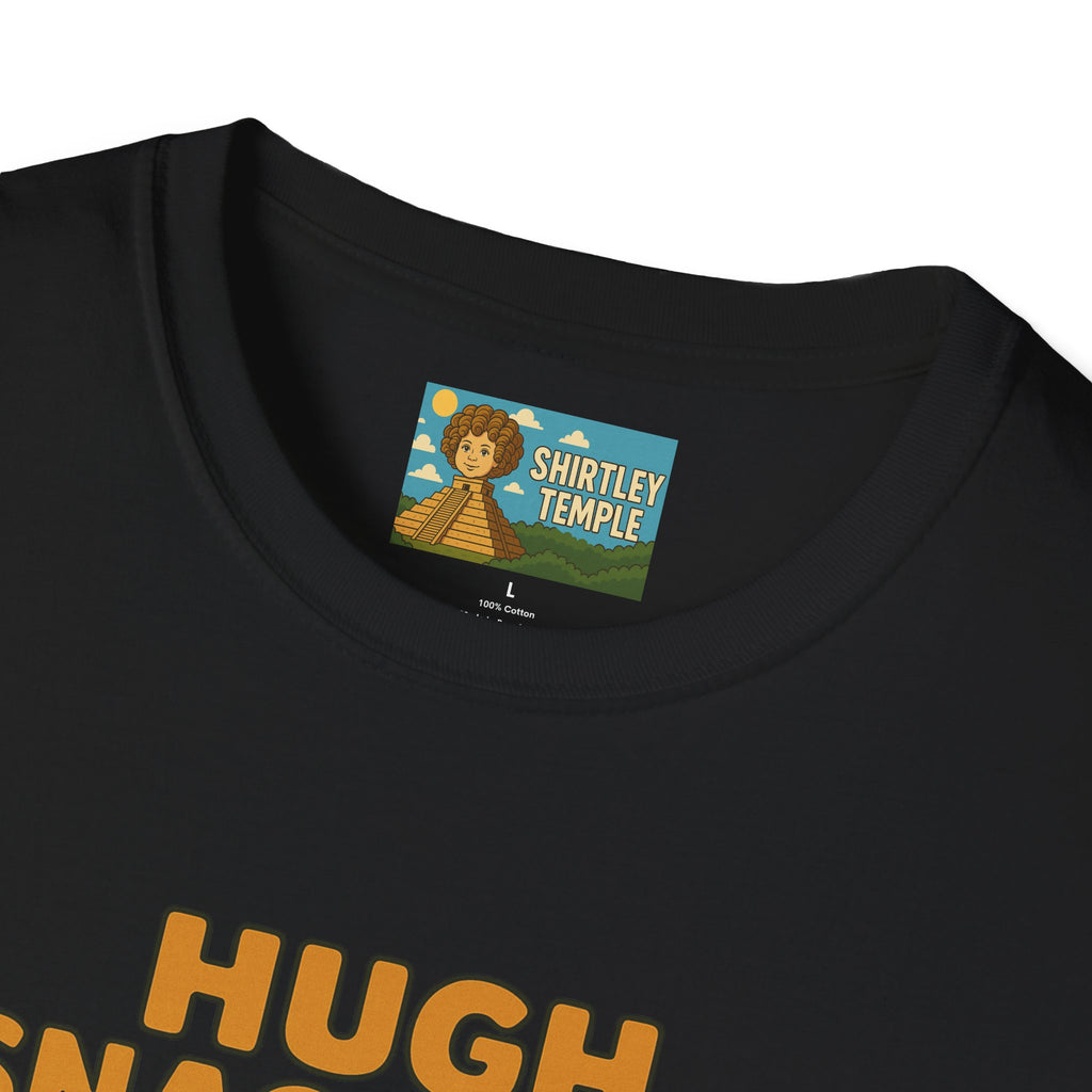 Hugh Snackman Funny Shirt, Hugh Jackman Parody Tee, Comedy Tribute Apparel, Unisex Softstyle T-Shirt