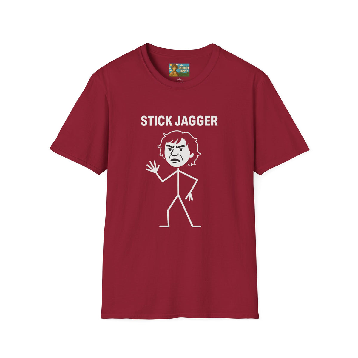 Stick Jagger Funny Shirt, Stick Figure Parody Wordplay T-Shirt, Pun Mashup Tee, Humorous Graphic Top, Sarcastic Slogan Clothing