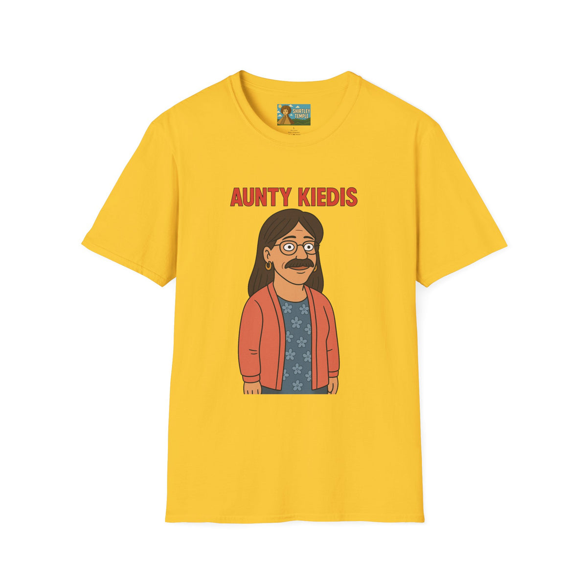Aunty Kiedis funny wordplay Anthony Kiedis from Red Hot Chili Peppers reimagined as someone's beloved aunt.