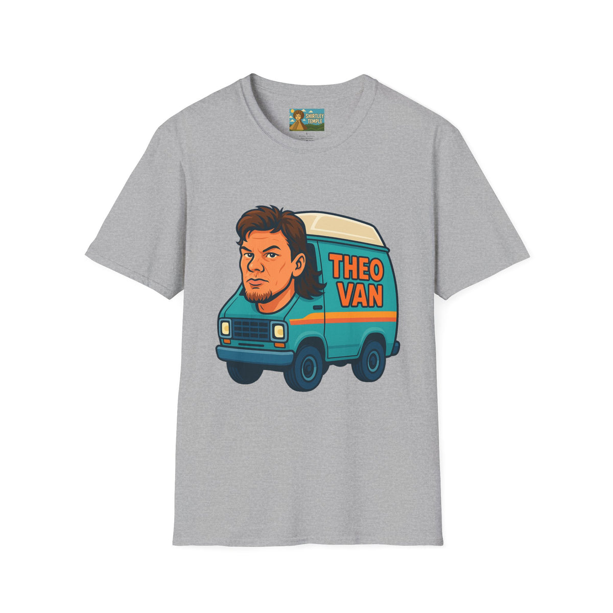 Theo Van (Theo Von + Van = Theo Van) Funny Tribute T-Shirt, Comedy Mashup Tee, Comedian Parody Shirt, Unisex Softstyle Top, Van Lover Gift