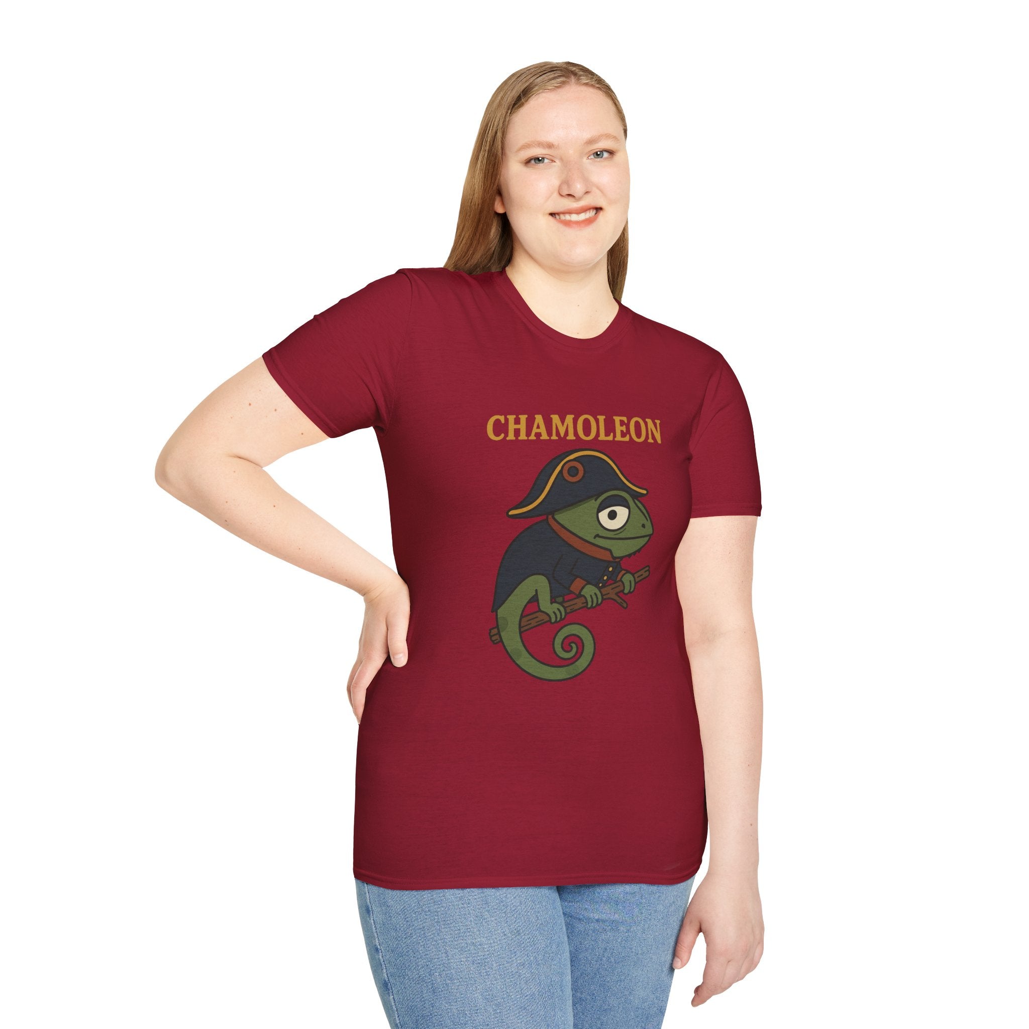 Chamoleon Funny Wordplay Parody Unisex T-Shirt, Napoleon Bonaparte Chameleon Tee Shirt Apparel