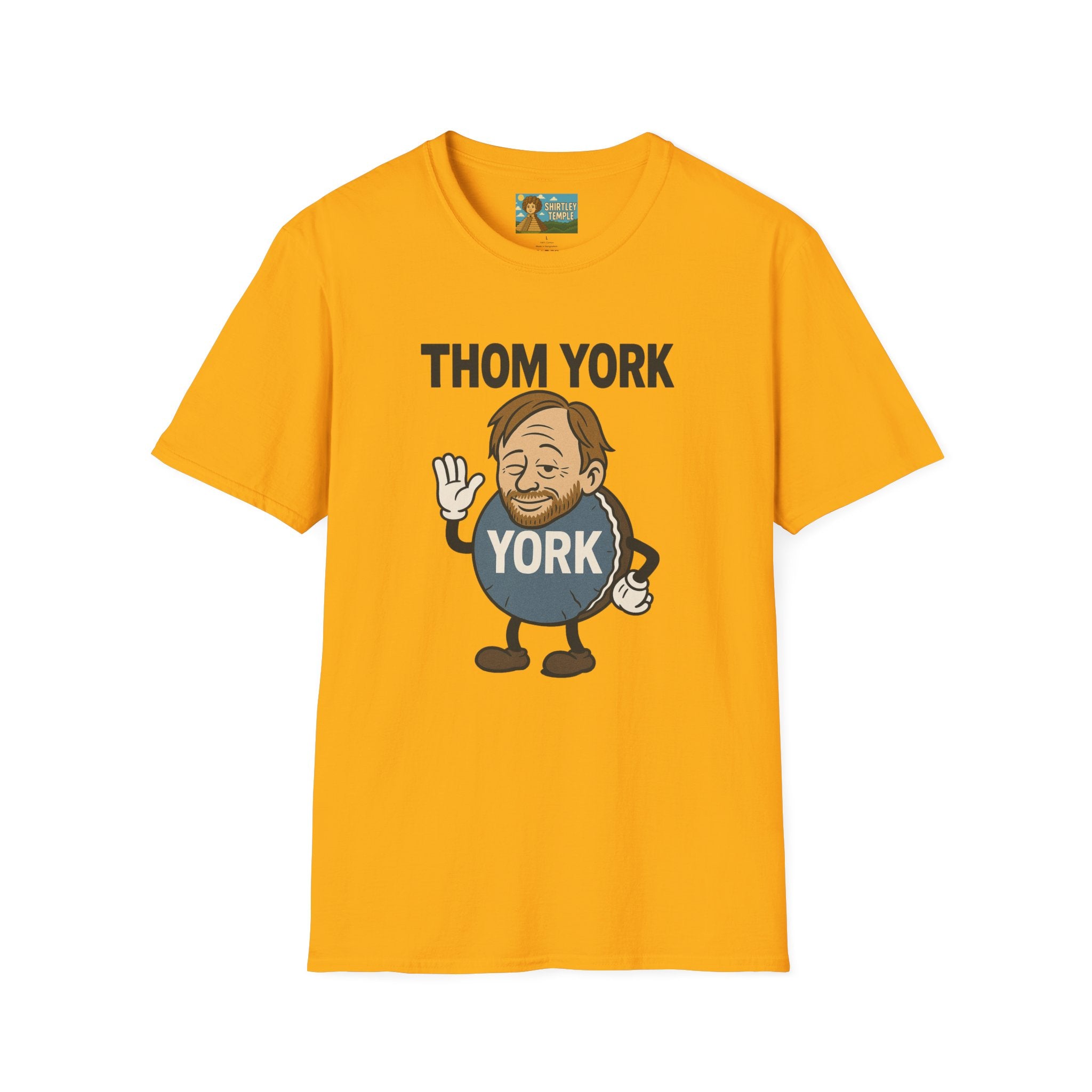 Thom York Peppermint Patty T-Shirt, Radiohead Musician Gift, Alternative Rock Tee, Funny Singer Shirt, Softstyle Unisex Top