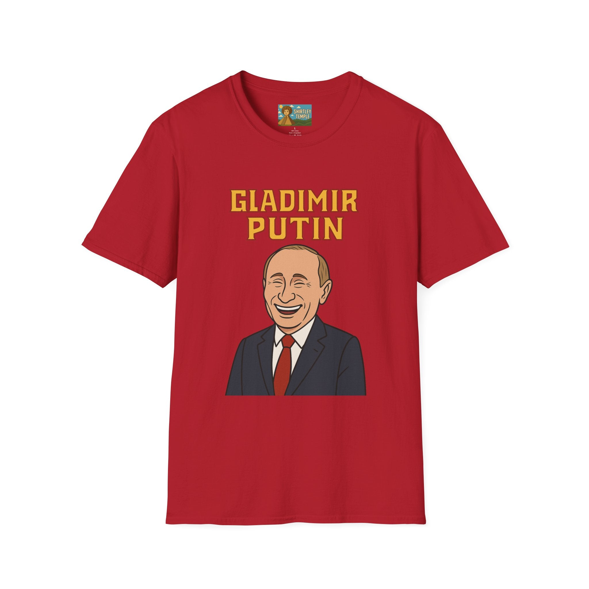 Gladimir Putin funny shirt wordplay vladimir putin being glad