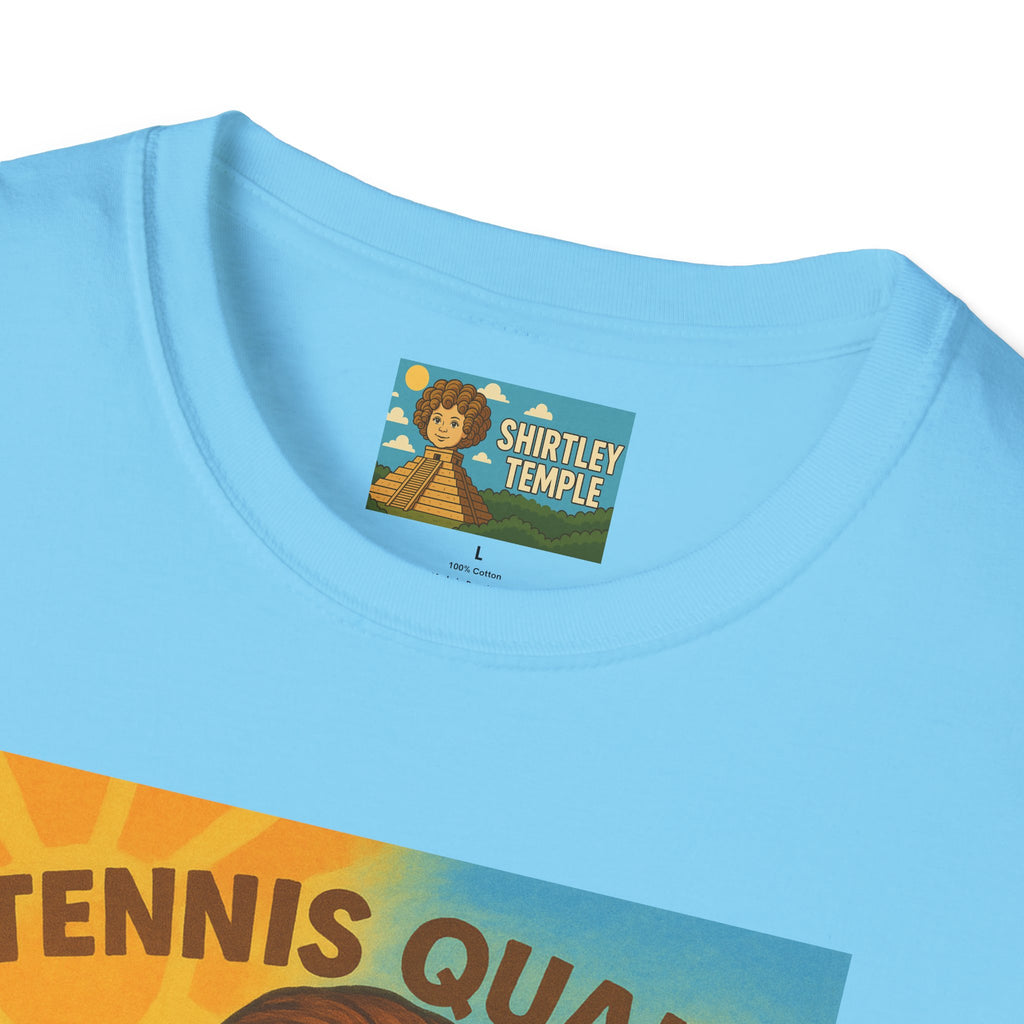 Tennis Quaid Unisex Softstyle T-Shirt, Tennis Player Actor Mashup Tee, Funny Graphic Shirt