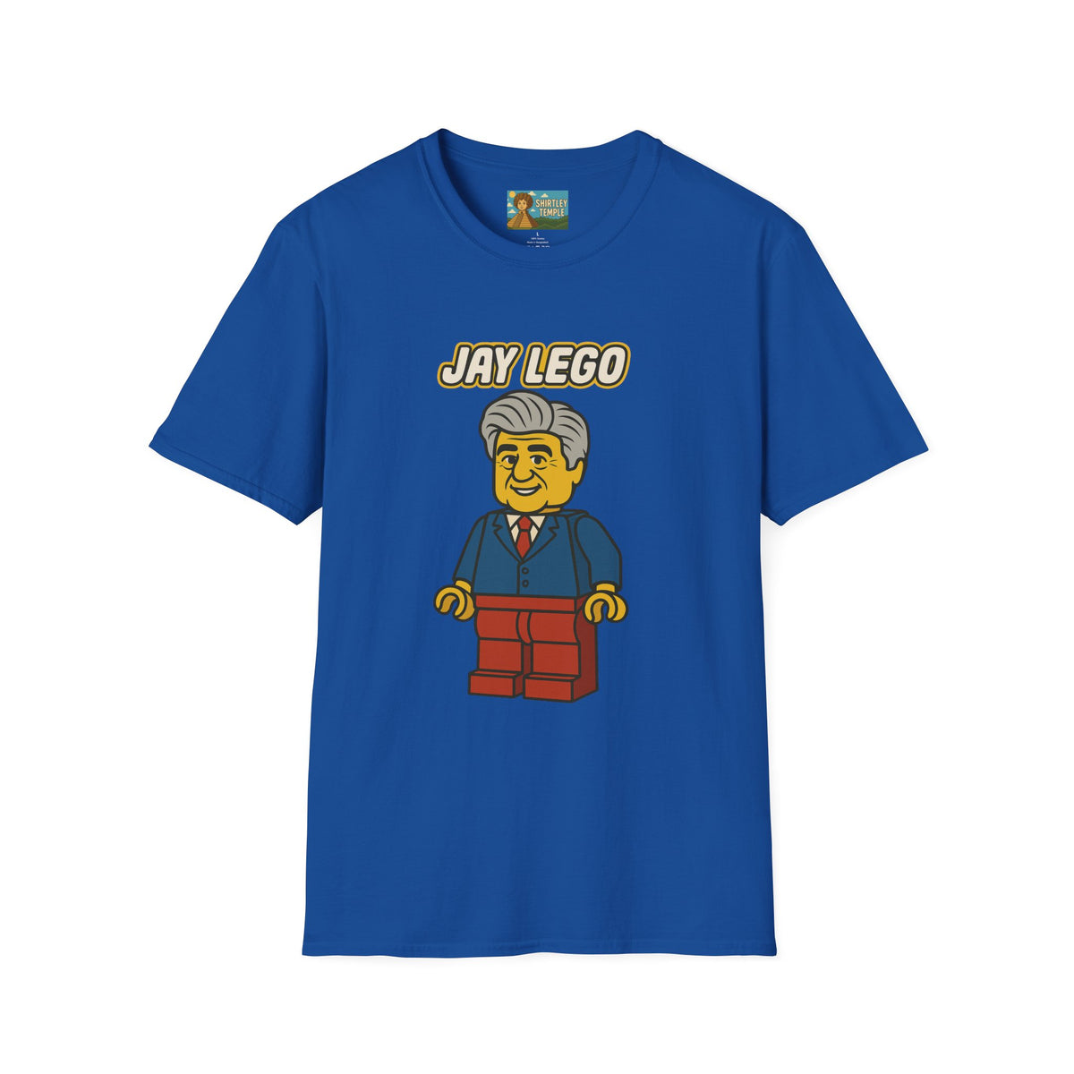 Jay Lego Funny Shirt Parody Apparel, Comedy Tribute, Lego Person, Jay Leno Mashup