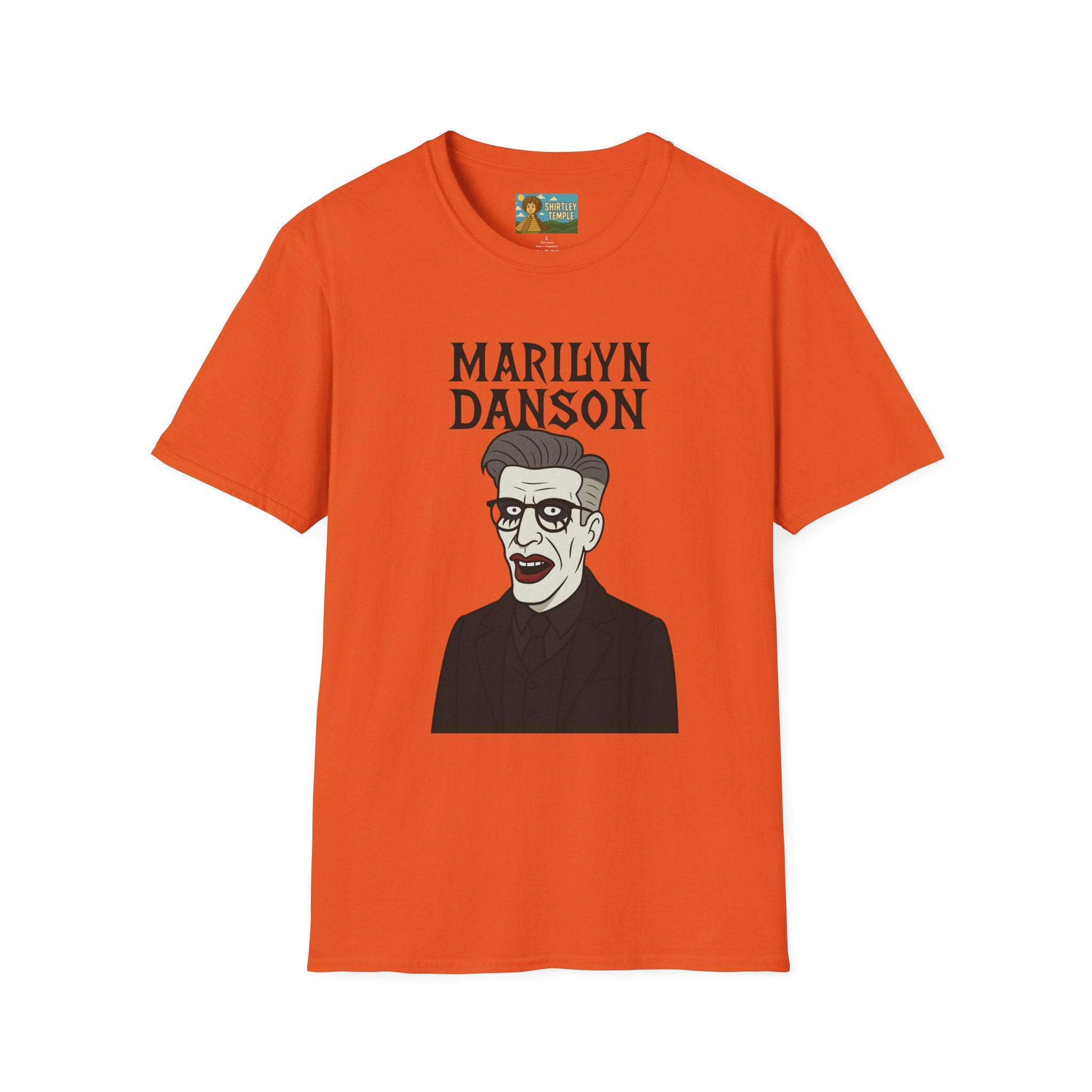 Marilyn Danson Funny Shirt, Mashup Tribute Tee, Parody Comedy Gift, Unisex Softstyle T-Shirt, Marilyn Manson Ted Danson