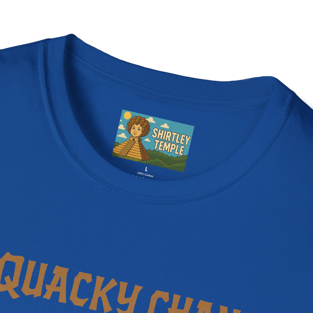 Quacky Chan Funny T-Shirt, Jackie Chan Duck Mashup Tee, Martial Arts Quack Movie Star Shirt, Comedy Parody Apparel, Unisex Softstyle Top