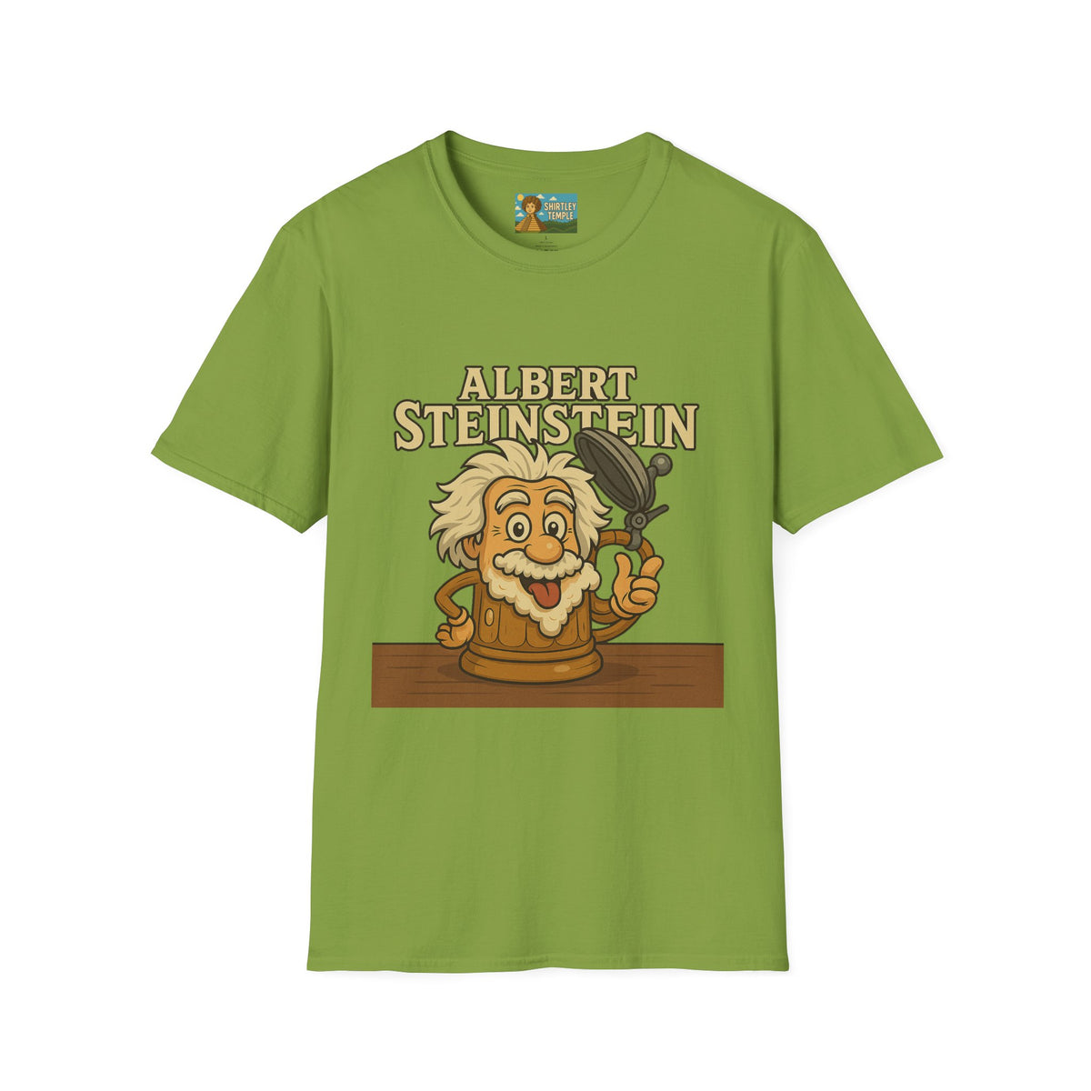 Albert Steinstein Unisex T-Shirt, Pun Beer Stein Science Tee, Gift for Nerds, Math Teacher Shirt, Physics Student Apparel