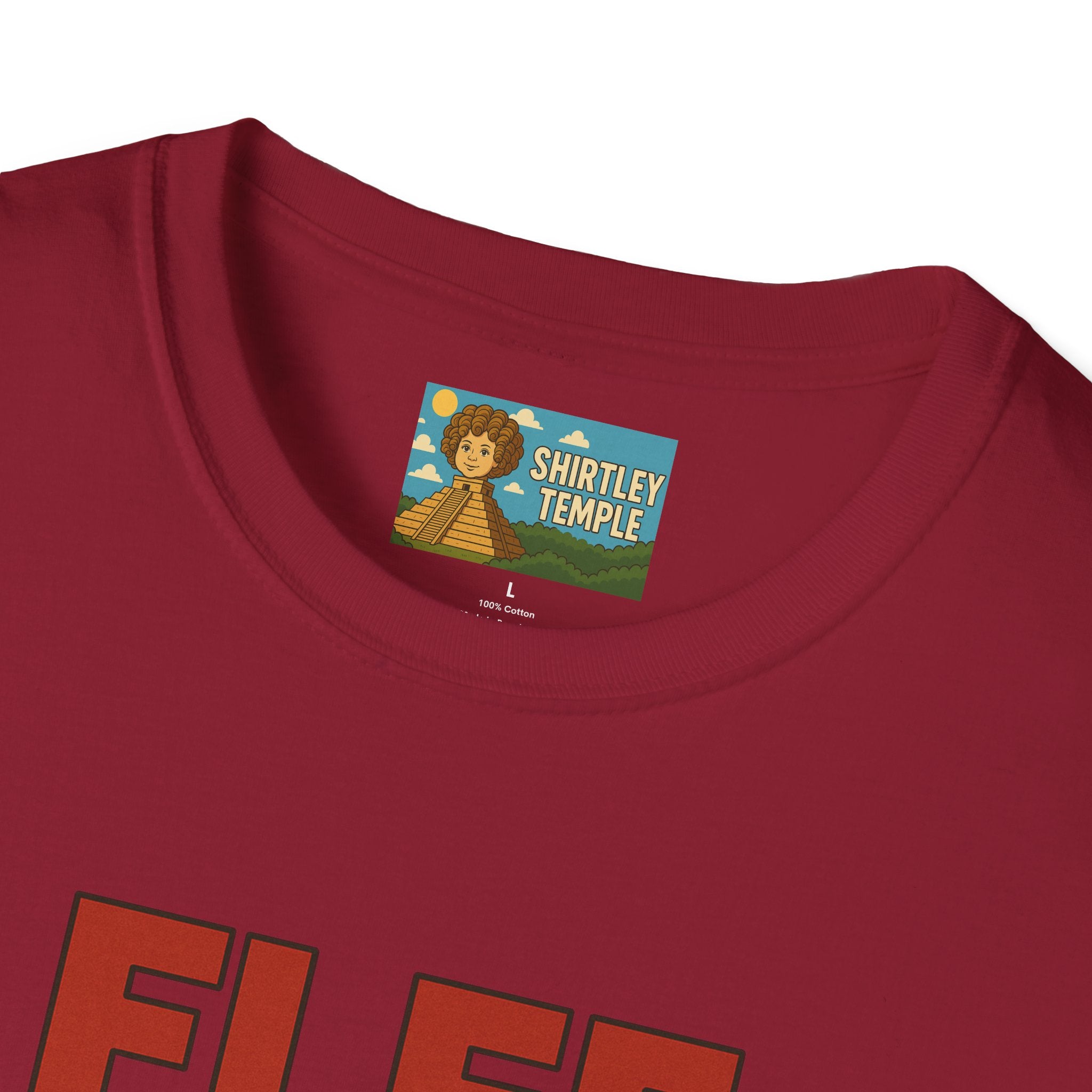 Flee funny shirt pun wordplay Flea red hot chili peppers running away fleeing