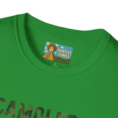 Camoleon Funny Parody T-Shirt, Comedy Mashup Tee, Military Camo Chameleon Shirt, Unisex Softstyle Top