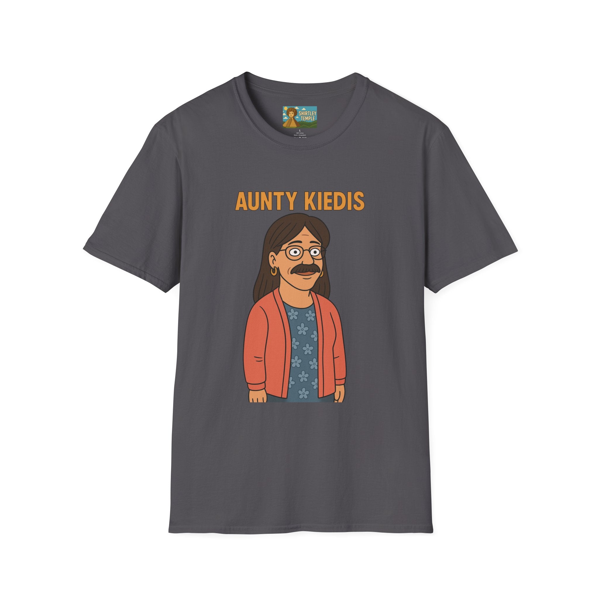 Aunty Kiedis funny wordplay Anthony Kiedis from Red Hot Chili Peppers reimagined as someone's beloved aunt.