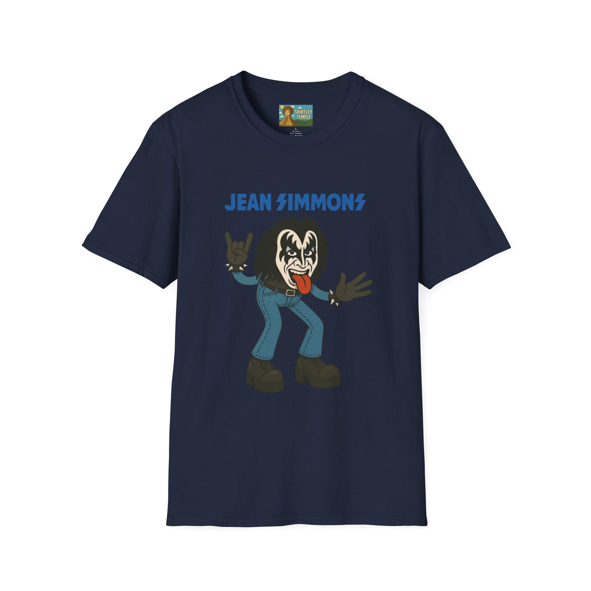 Jean Simmons Funny Shirt Mashup Tribute Parody Pun Rockstar Softstyle T-Shirt, Unisex Tee, Graphic Tee, Music Lover Gift, Jeans Lover Shirt,