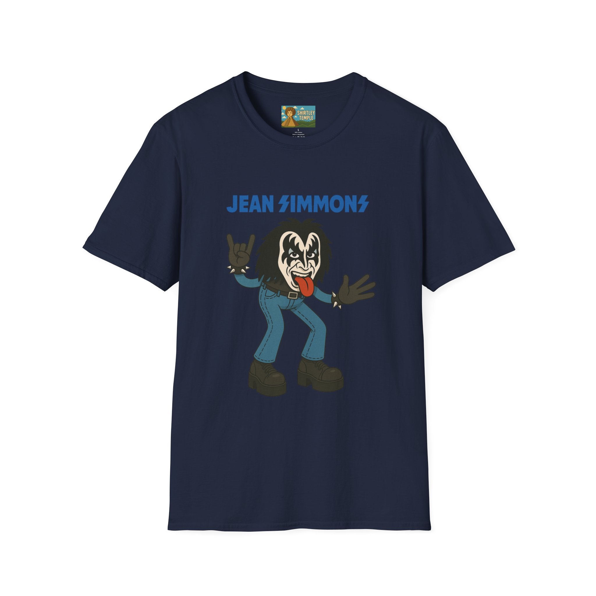 Jean Simmons Funny Shirt Mashup Tribute Parody Pun Rockstar Softstyle T-Shirt, Unisex Tee, Graphic Tee, Music Lover Gift, Jeans Lover Shirt,
