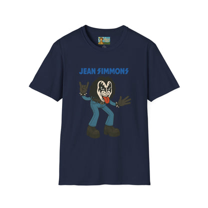Jean Simmons Funny Shirt Mashup Tribute Parody Pun Rockstar Softstyle T-Shirt, Unisex Tee, Graphic Tee, Music Lover Gift, Jeans Lover Shirt,