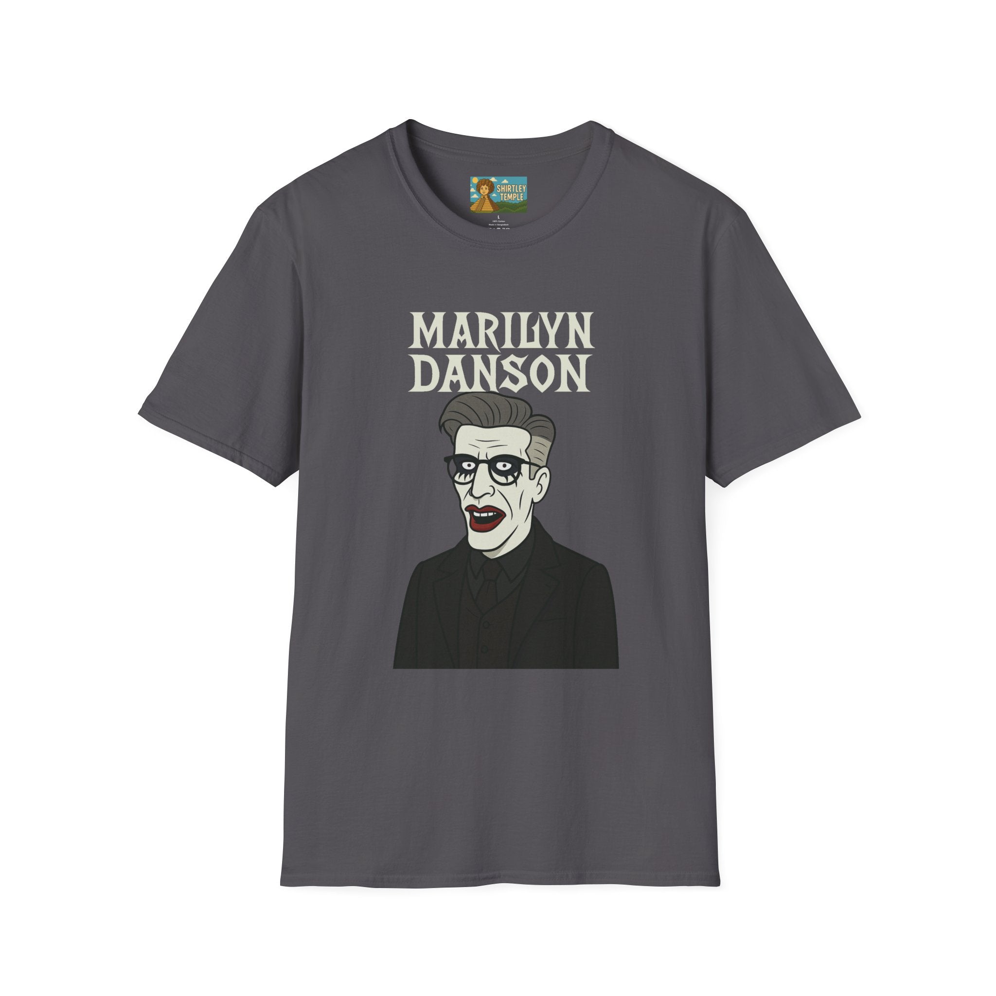 Marilyn Danson Funny Shirt, Mashup Tribute Tee, Parody Comedy Gift, Unisex Softstyle T-Shirt, Marilyn Manson Ted Danson