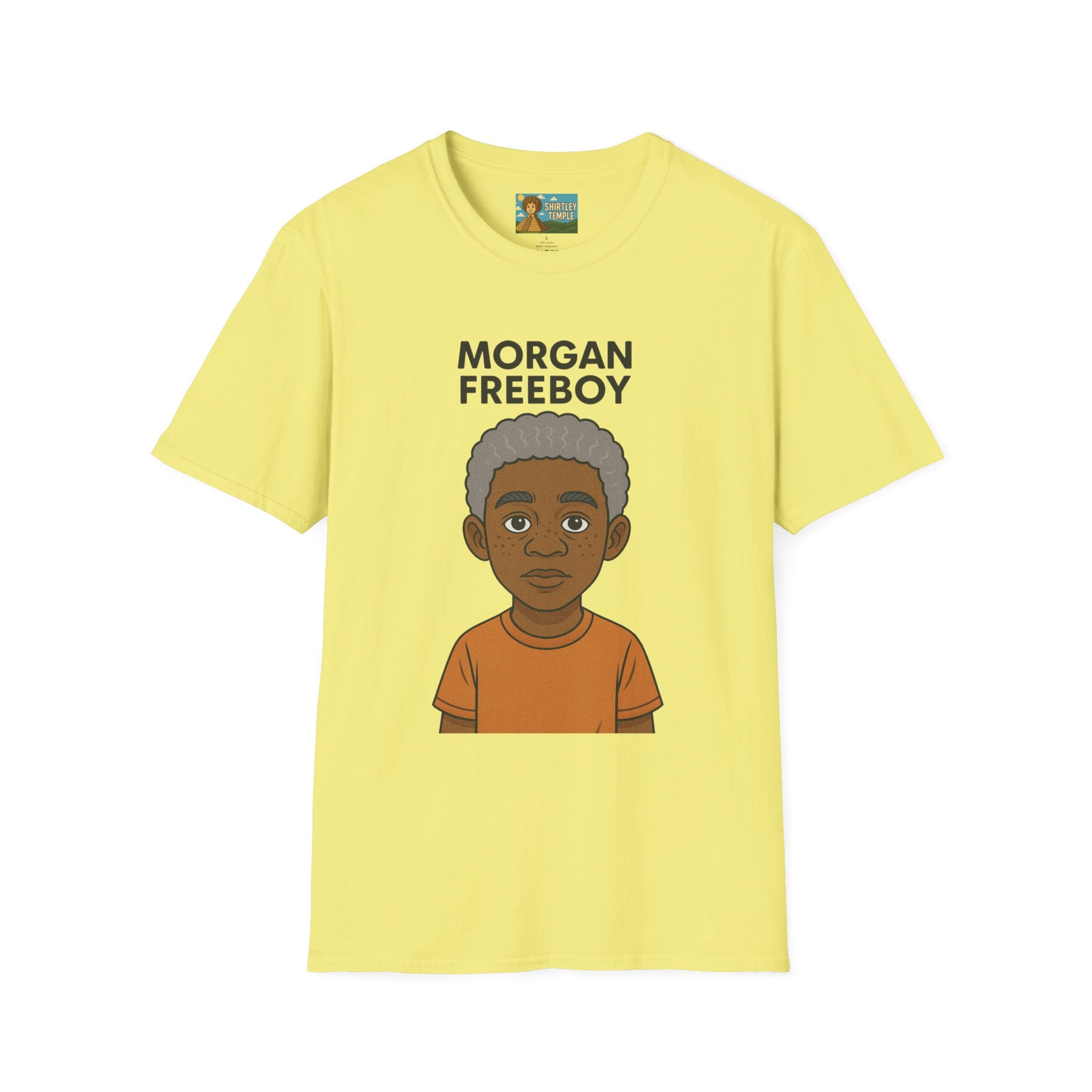 Morgan Freeboy Tribute T-Shirt, Funny Parody Tee, Morgan Freeman Wordplay Shirt, Unisex Softstyle, Gift for Comedy Lovers, Pop Culture Top