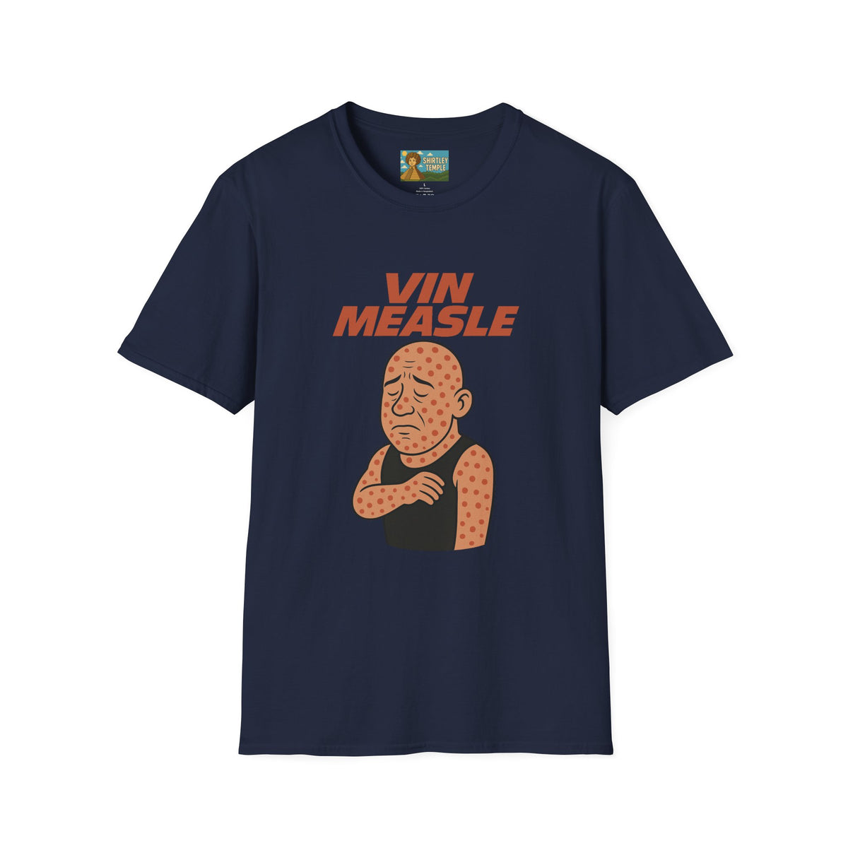 Vin Measle Parody Unisex Softstyle T-Shirt, Actor Measles Wordplay Tee, Humorous Graphic Tee Shirt, Comedy Movie Fan Gift, Lightweight