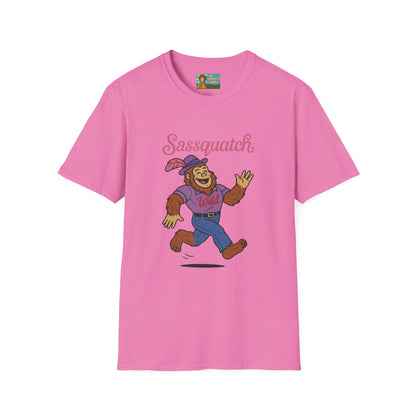 Sassquatch Unisex T-Shirt, Funny Sasquatch Shirt with Sassy Flair, Comedy Parody Tee, Wordplay Design, Bigfoot Graphic Shirt