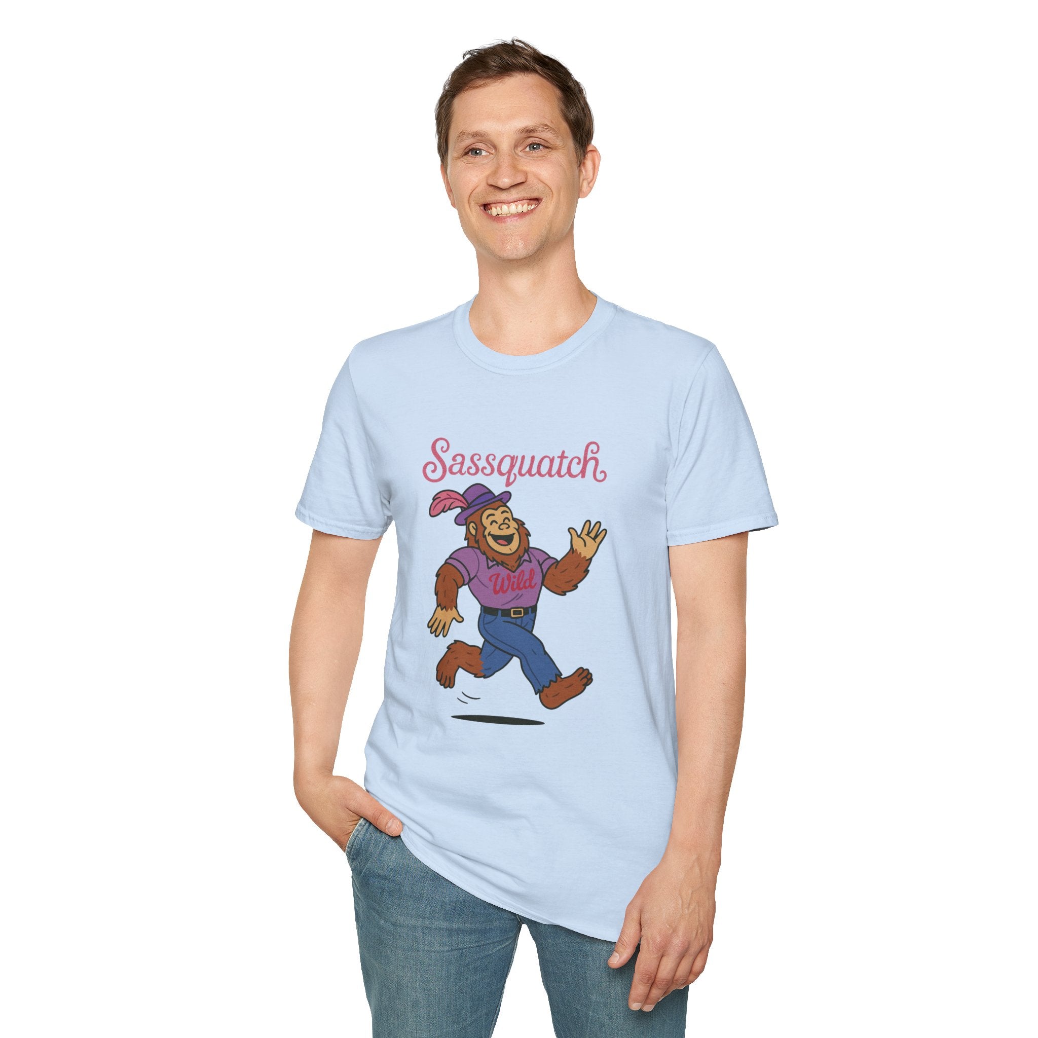 Sassquatch Unisex T-Shirt, Funny Sasquatch Shirt with Sassy Flair, Comedy Parody Tee, Wordplay Design, Bigfoot Graphic Shirt