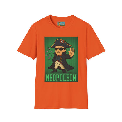 Neopoleon Mashup Unisex Softstyle T-Shirt, Parody Tee for Movie Fans, Humorous Wordplay Shirt, Pop Culture Gift, Napoleon Matrix Neo Tee