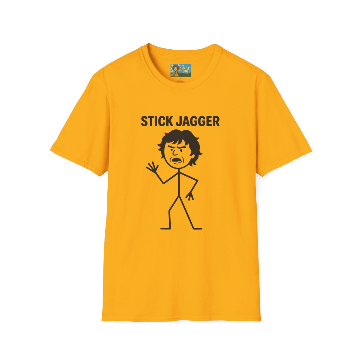 Stick Jagger Funny Shirt, Stick Figure Parody Wordplay T-Shirt, Pun Mashup Tee, Humorous Graphic Top, Sarcastic Slogan Clothing