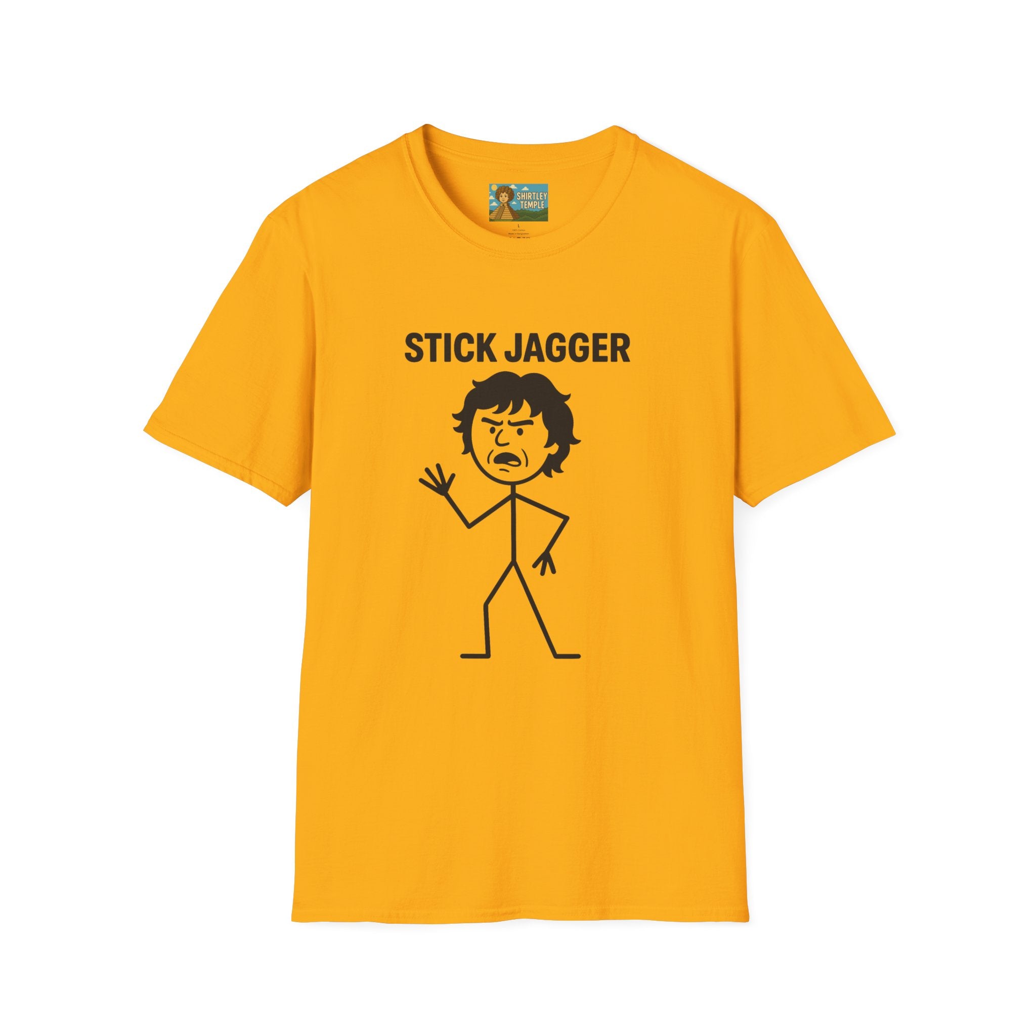 Stick Jagger Funny Shirt, Stick Figure Parody Wordplay T-Shirt, Pun Mashup Tee, Humorous Graphic Top, Sarcastic Slogan Clothing