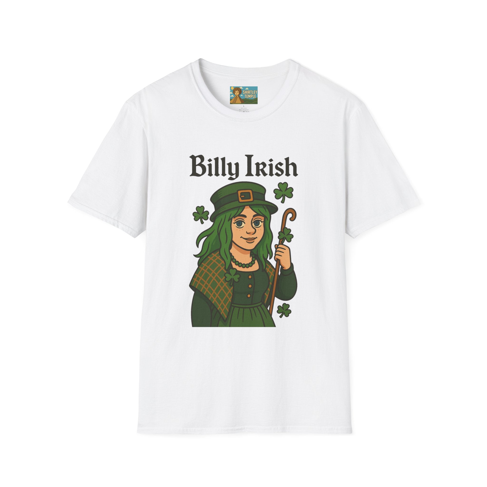 Billy Irish funny shirt parody apparel comedy tribute Billy Eilish as an irish person St. Patty's day