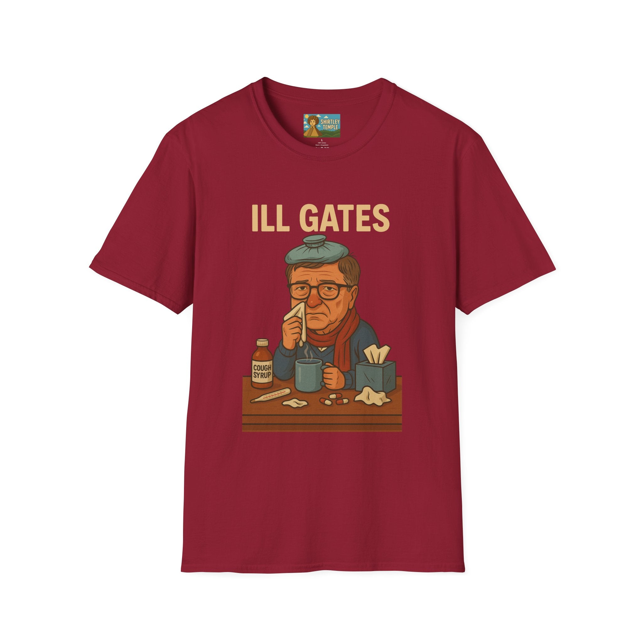 Ill Gates Funny T-Shirt, Bill Gates Parody Tee, Comedy Apparel, Unisex Softstyle Shirt