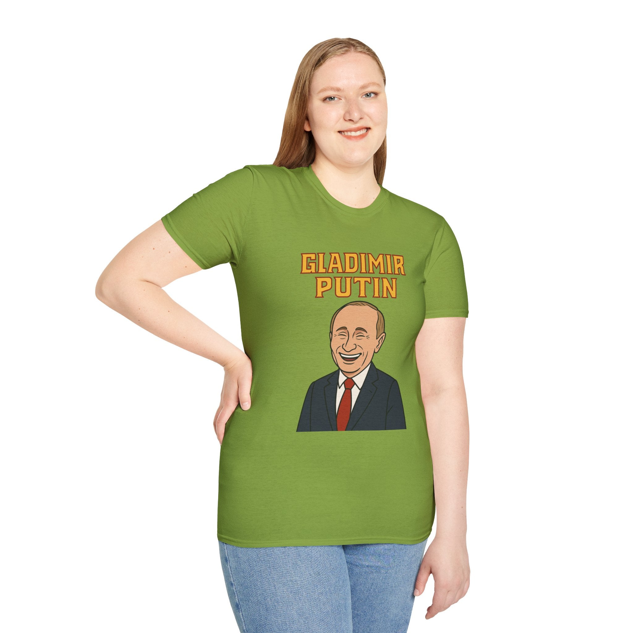 Gladimir Putin funny shirt wordplay vladimir putin being glad