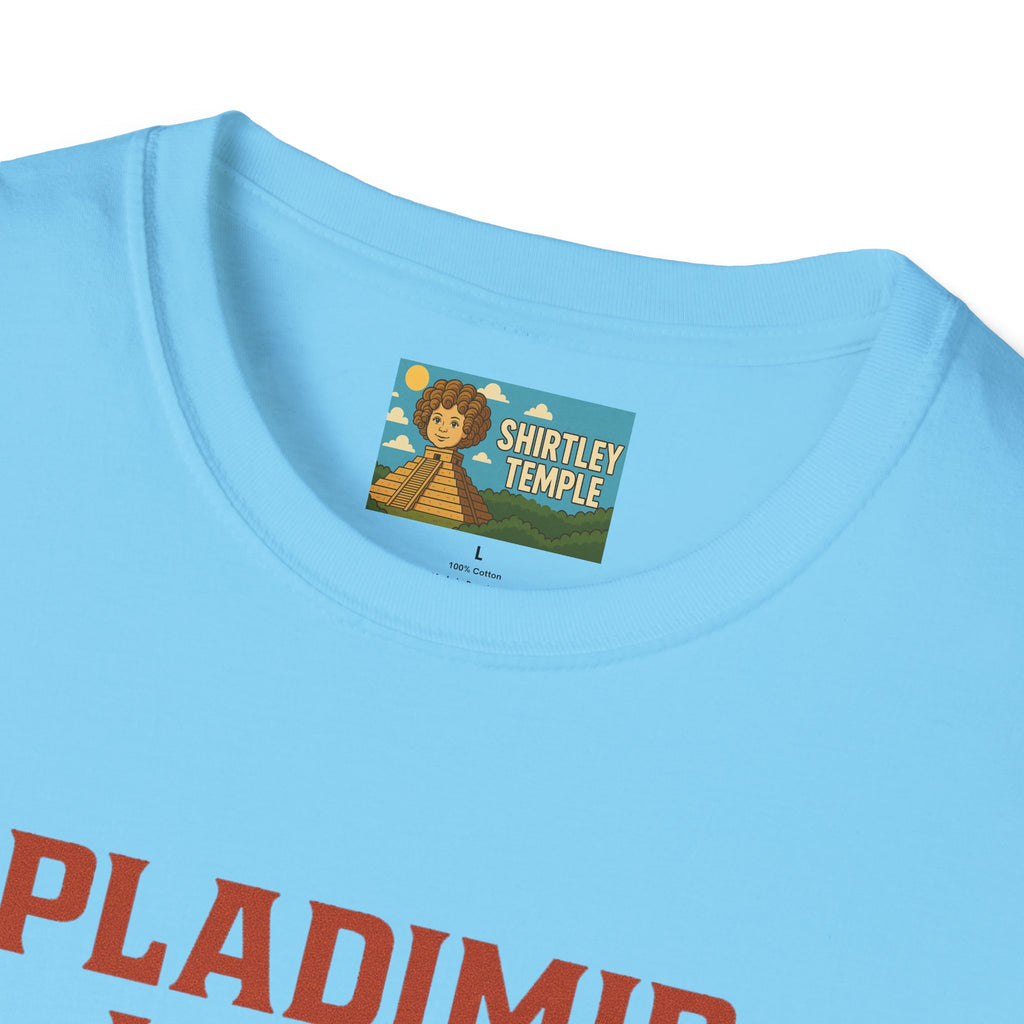 Pladimir Vutin T-Shirt, Funny Putin Parody Shirt, Plaid Person Pun Tee, Comedy Putin Plaid Top, Vladimir Putin Plaid Wordplay Apparel