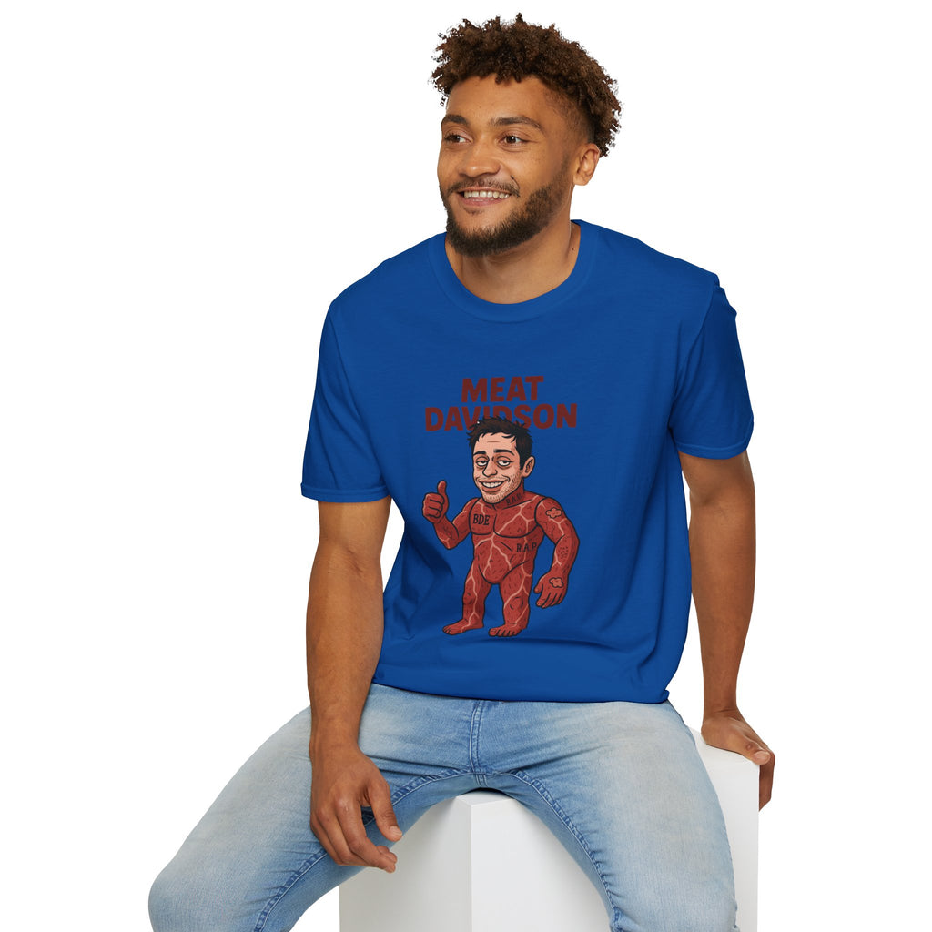 Meat Davidson Funny T-Shirt, Pete Davidson Parody Shirt, Comedian Mashup Tee, Unisex Humor Top, Comedy Fan Gift