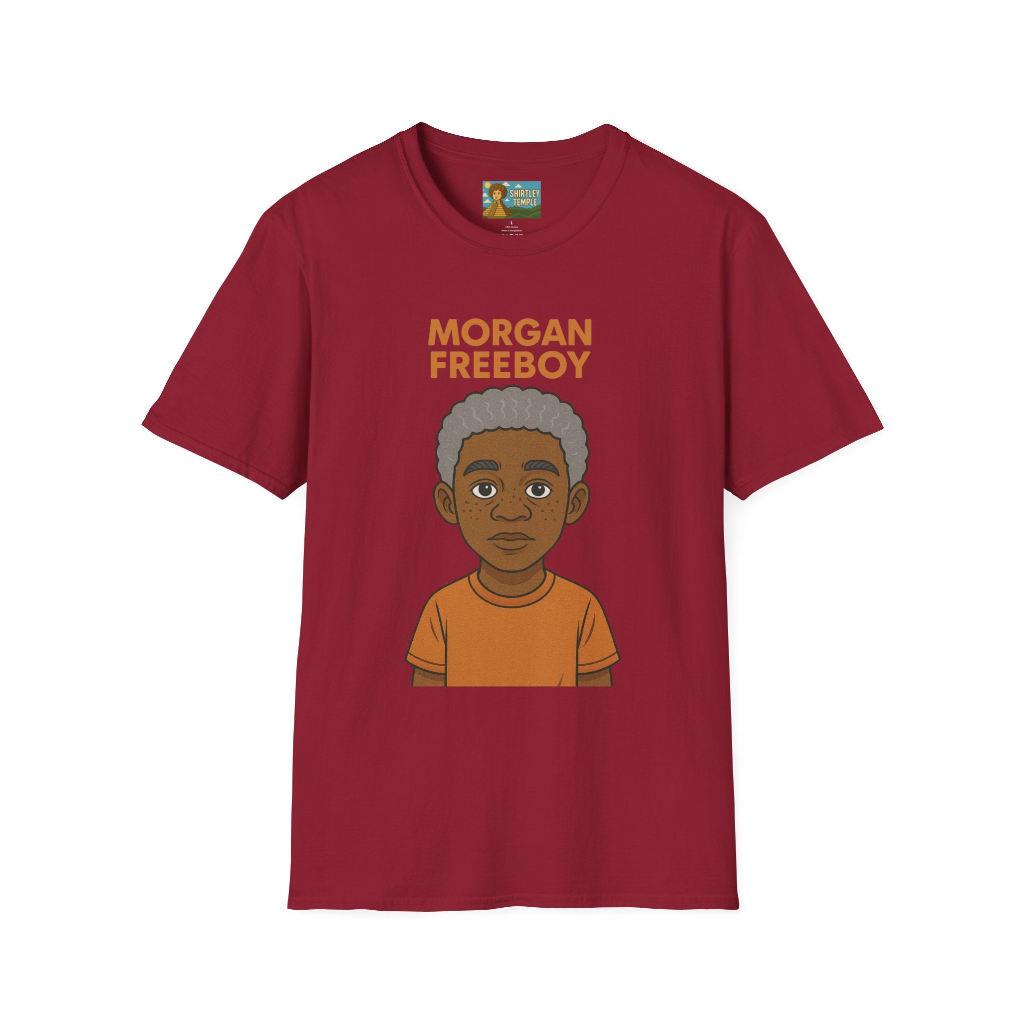 Morgan Freeboy Tribute T-Shirt, Funny Parody Tee, Morgan Freeman Wordplay Shirt, Unisex Softstyle, Gift for Comedy Lovers, Pop Culture Top