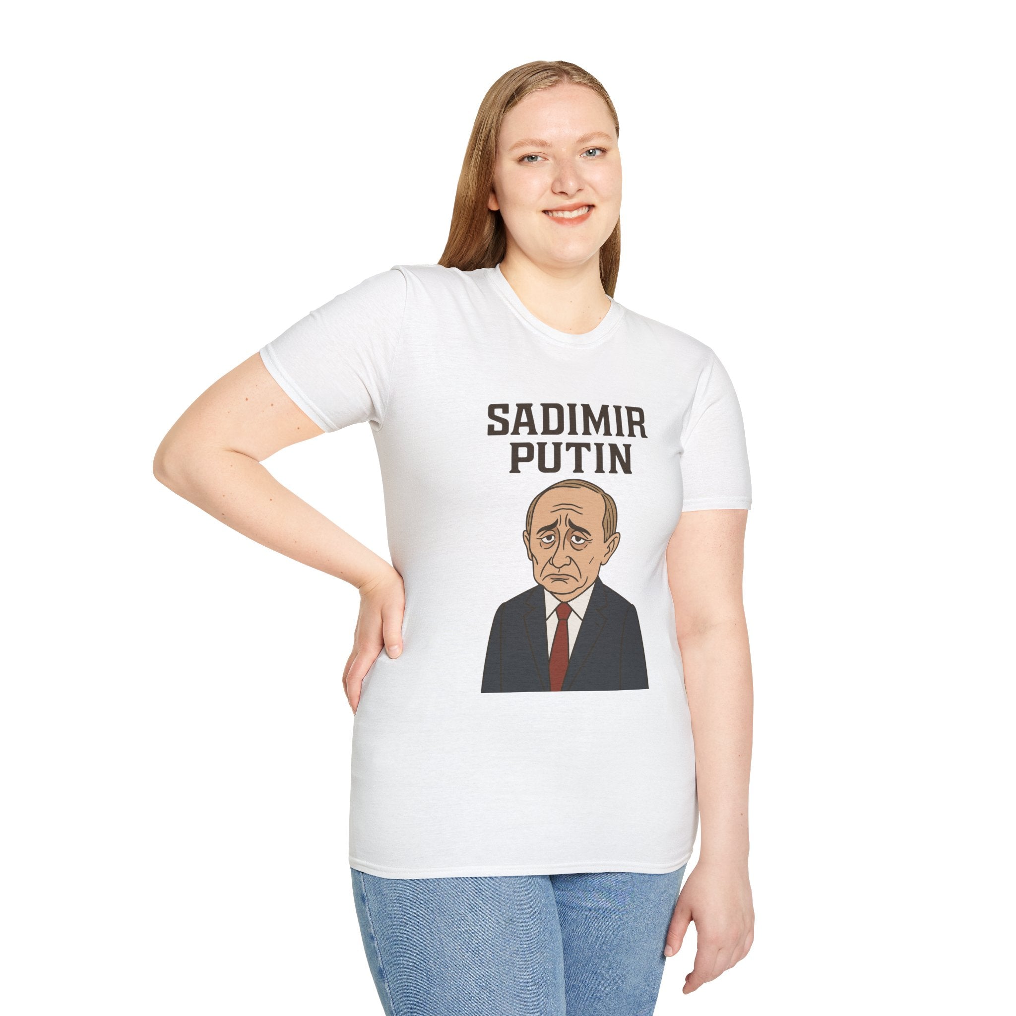 Sadimir Putin Funny T-Shirt, Vladimir Putin Parody Tee, Sad Person Comedy Shirt, Wordplay Humor Top