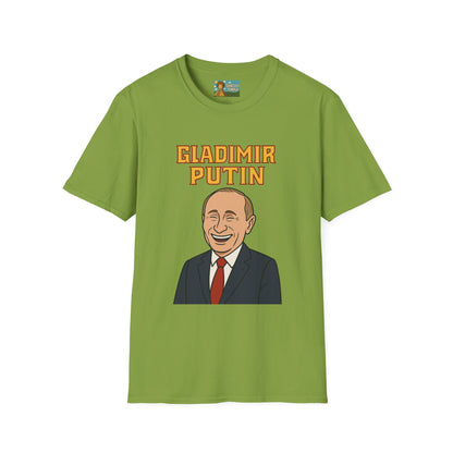 Gladimir Putin funny shirt wordplay vladimir putin being glad