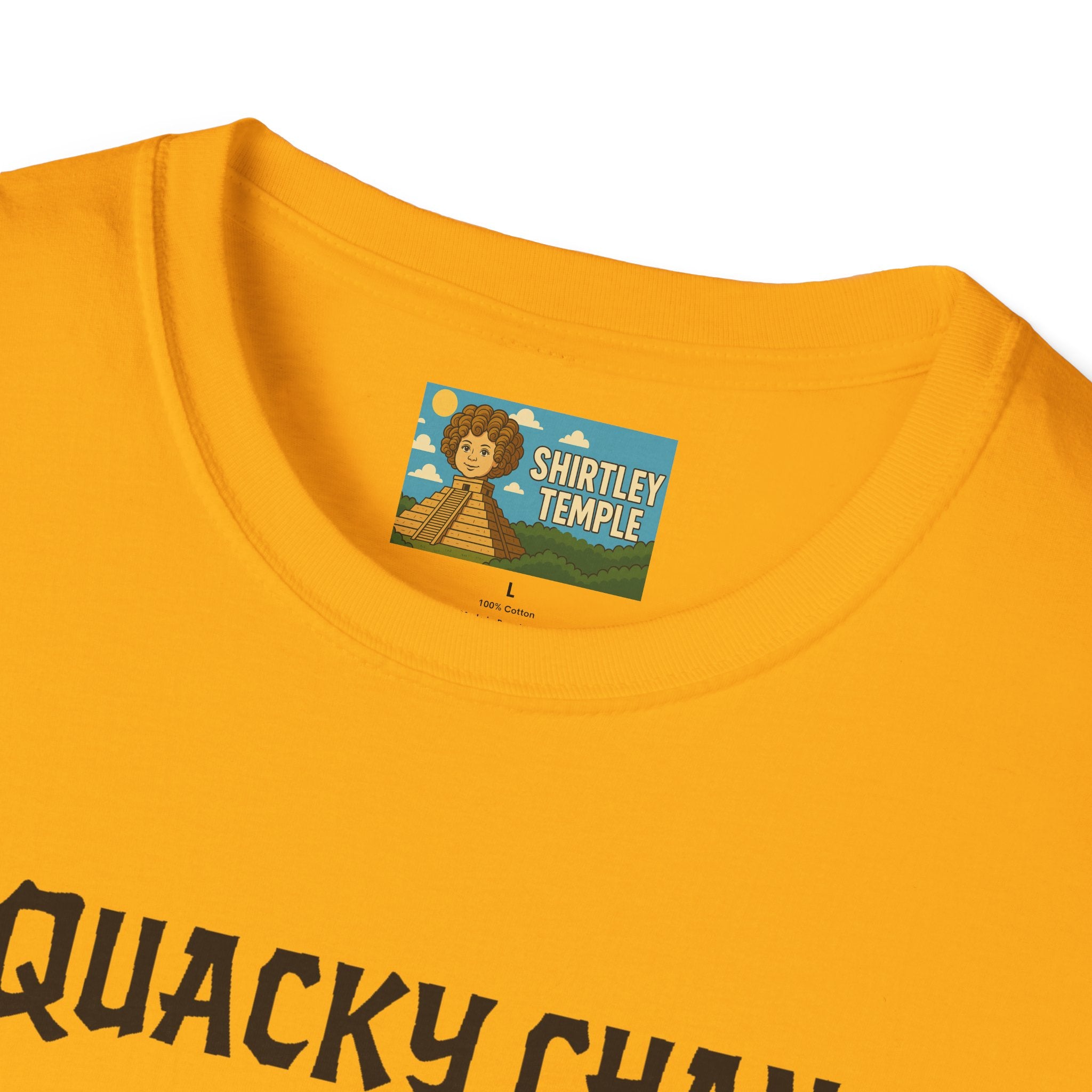 Quacky Chan Funny T-Shirt, Jackie Chan Duck Mashup Tee, Martial Arts Quack Movie Star Shirt, Comedy Parody Apparel, Unisex Softstyle Top
