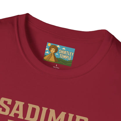 Sadimir Putin Funny T-Shirt, Vladimir Putin Parody Tee, Sad Person Comedy Shirt, Wordplay Humor Top