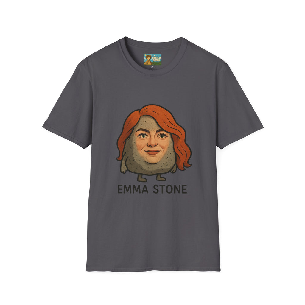 Emma Stone funny shirt wordplay pun actress and an actual stone mashup