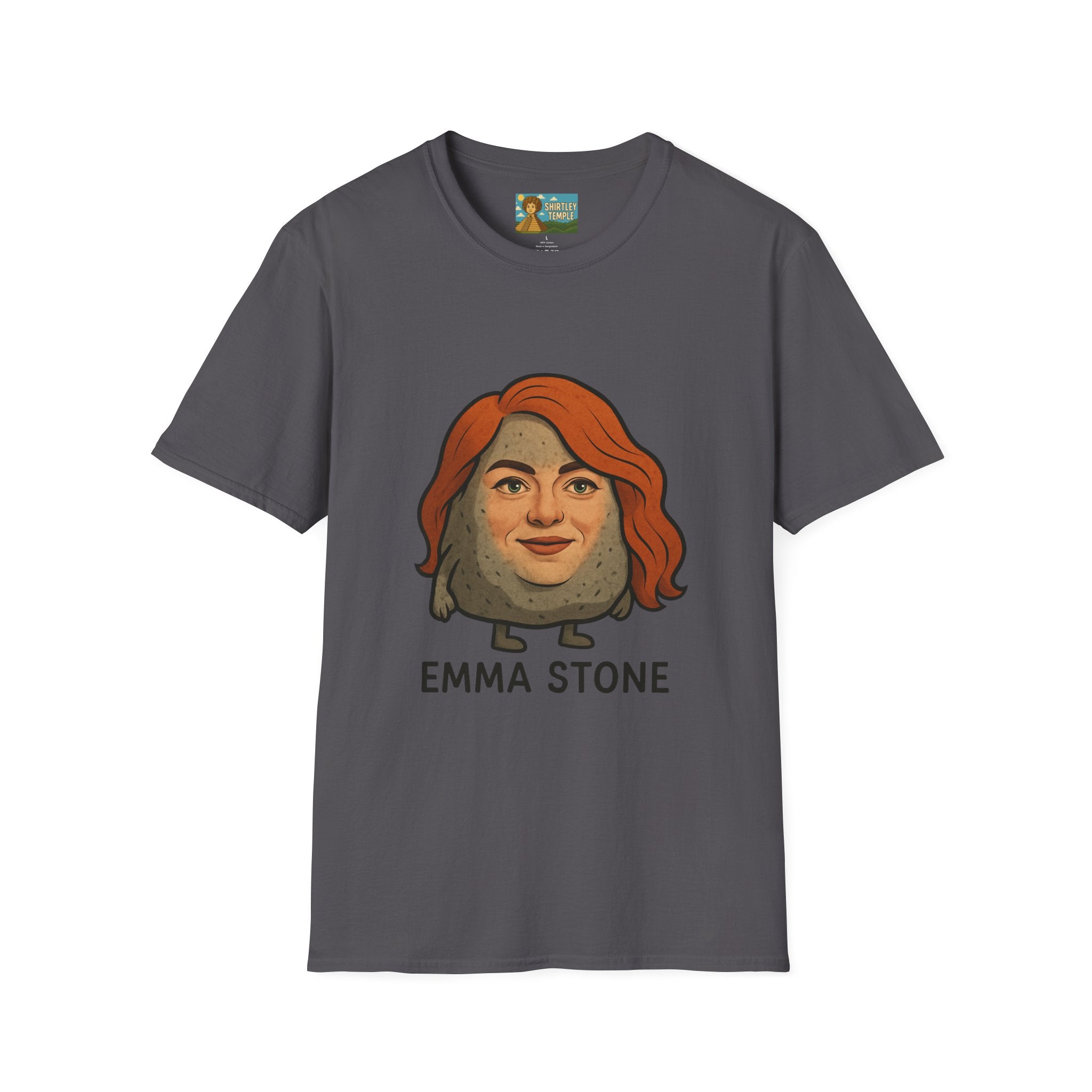 Emma Stone funny shirt wordplay pun actress and an actual stone mashup