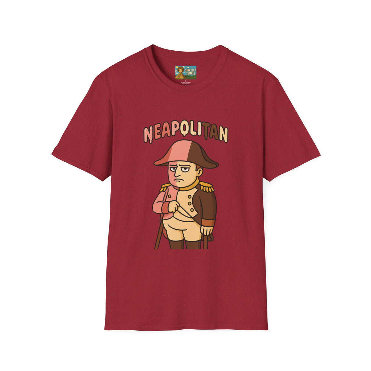 Neapolitan funny mashup shirt, Napoleon Bonaparte Ice Cream Parody Tshirt, Comedy Mashup Tee, Softstyle Unisex Top, Humorous Graphic Tee