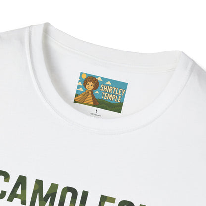 Camoleon Funny Parody T-Shirt, Comedy Mashup Tee, Military Camo Chameleon Shirt, Unisex Softstyle Top