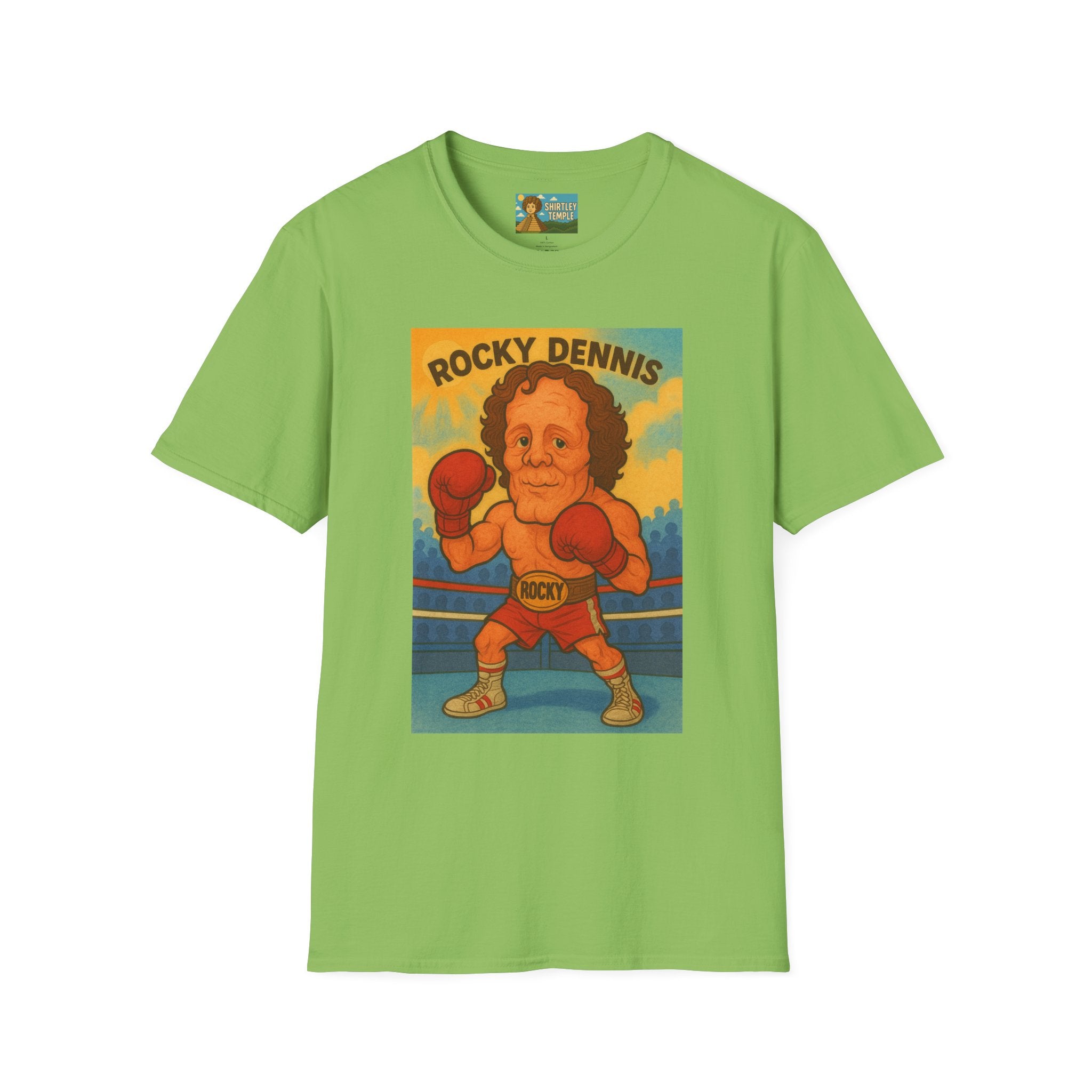Rocky Dennis The Mask Rocky Mashup T-Shirt, Funny Movie Crossover Tee, Rocky Balboa Gift Shirt, Unisex Softstyle Top