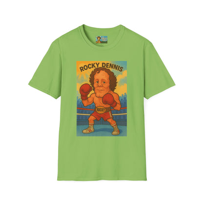 Rocky Dennis The Mask Rocky Mashup T-Shirt, Funny Movie Crossover Tee, Rocky Balboa Gift Shirt, Unisex Softstyle Top