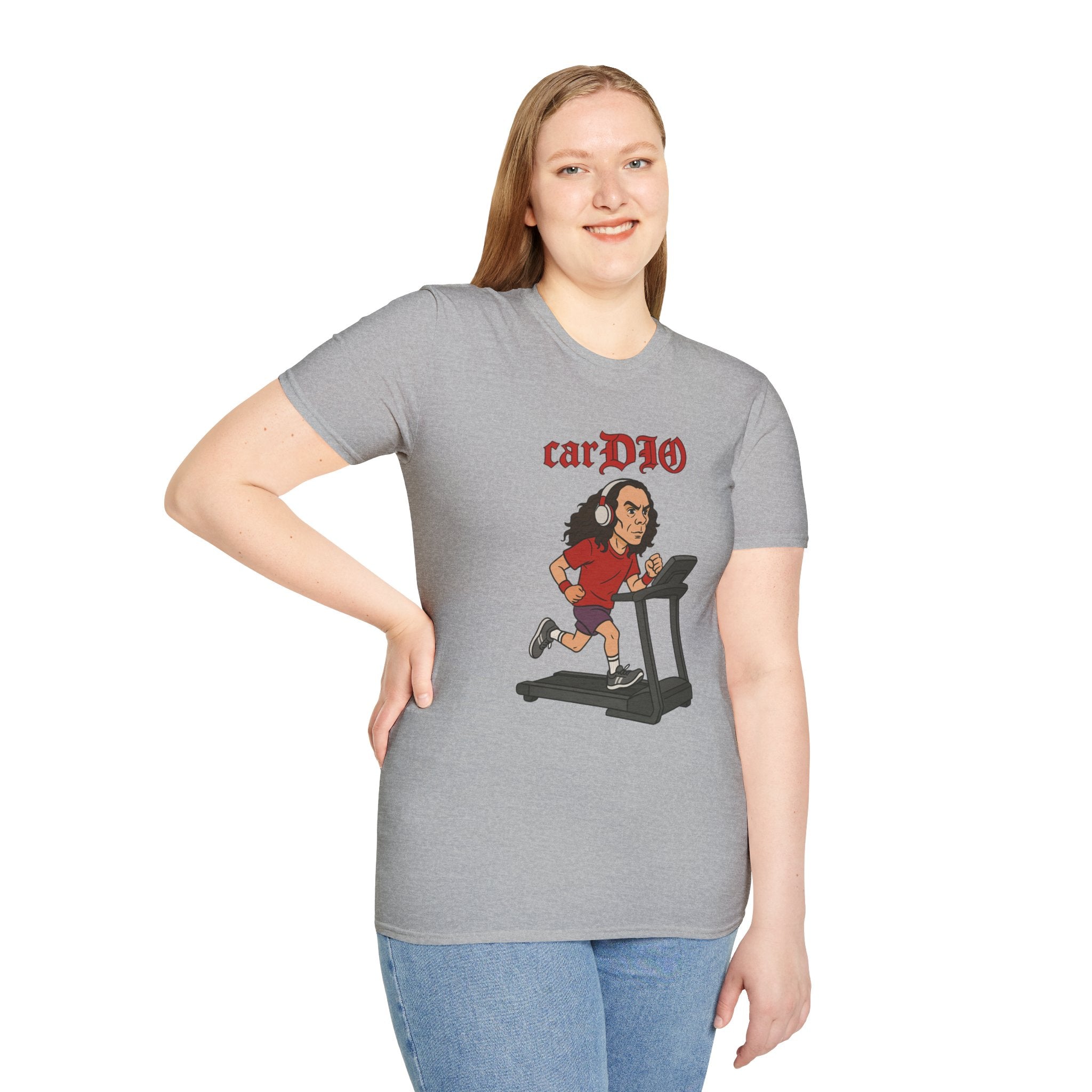CarDIO funny Parody Unisex T-Shirt, Workout Apparel, Comedy Tribute Tee, Dio Treadmill Shirt, Gym Humor Top
