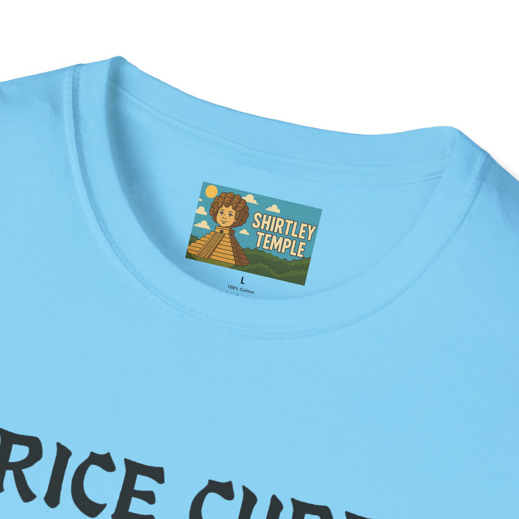 Rice Cube Funny T-Shirt, Ice Cube Asian Parody Shirt, Wordplay Tee, Hip-Hop Music Fan Gift, Unisex Softstyle Top