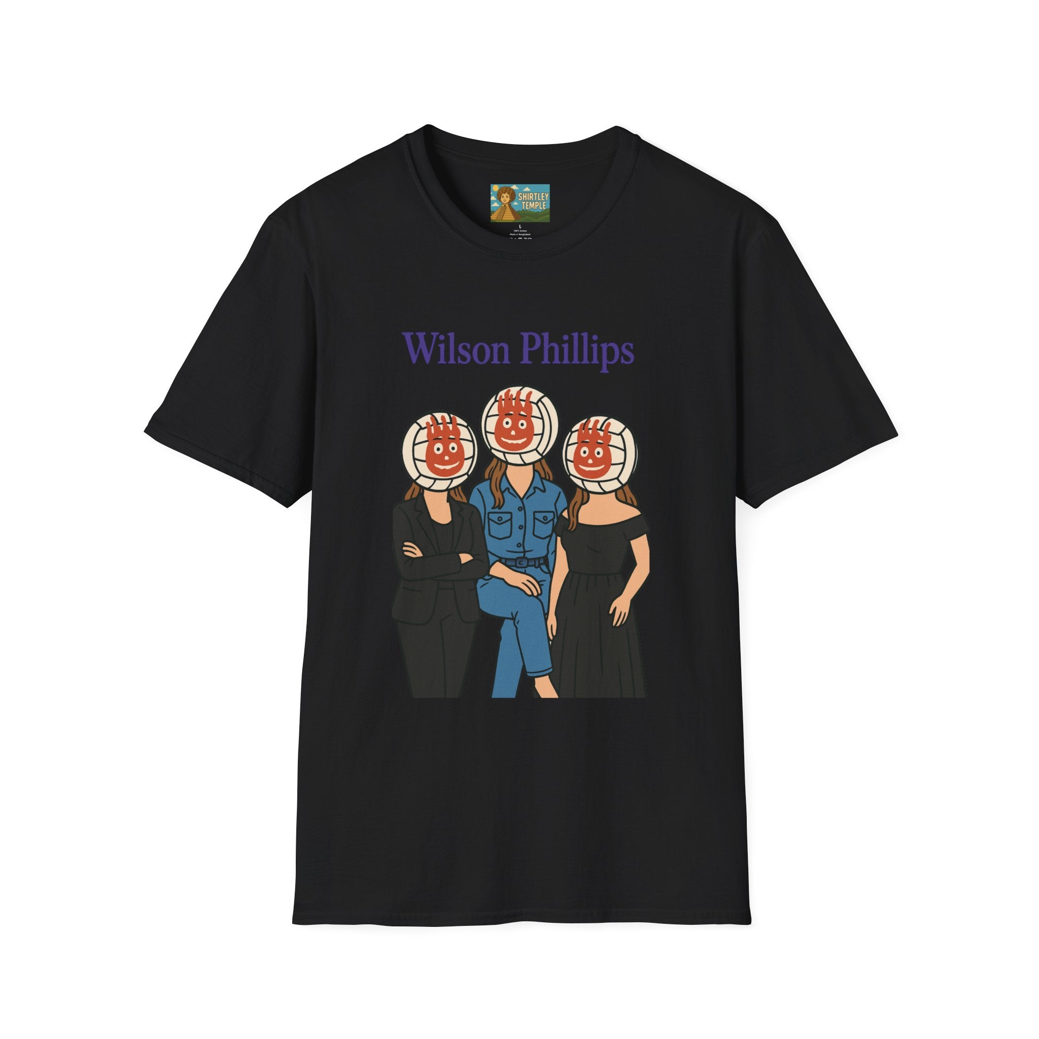 Wilson and Phillips Mashup Softstyle T-Shirt, Funny Wordplay Tribute Singers, Volleyball Theme Gift Tee